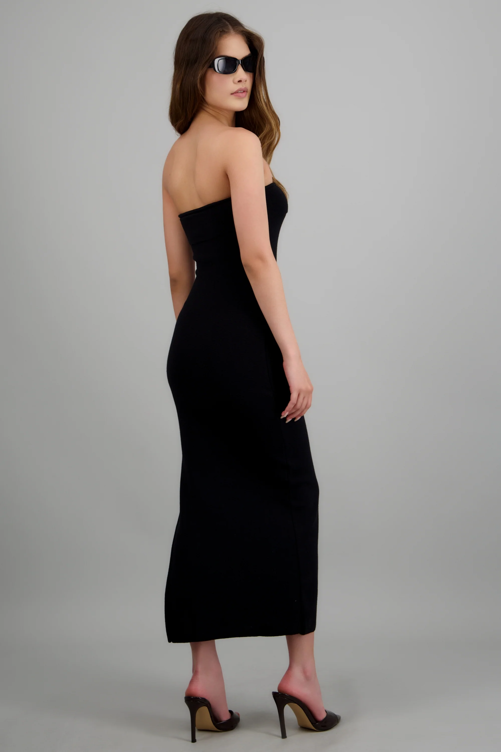 Vestido maxi doblez liso - Image 4
