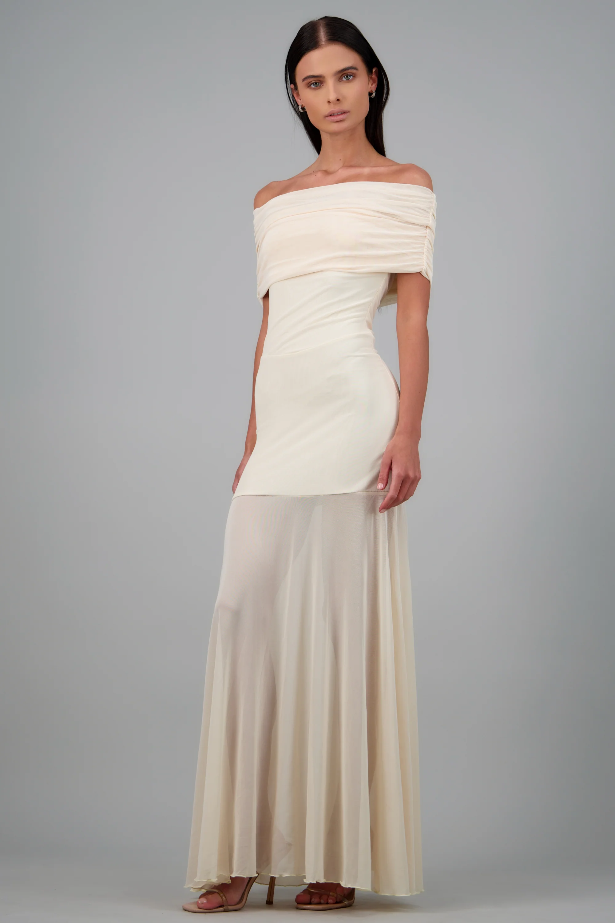 Vestido maxi drapeado transparencias - Image 2