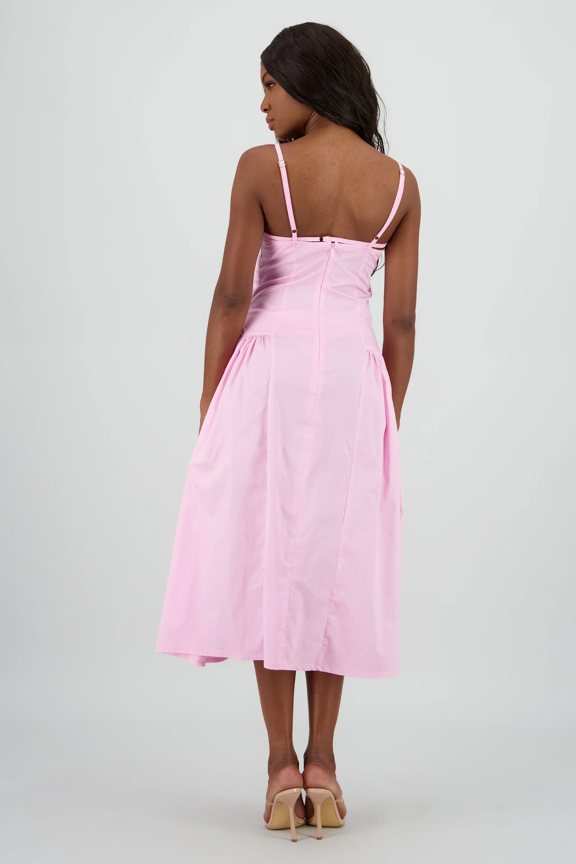 Vestido maxi drop waist frunce - Image 4