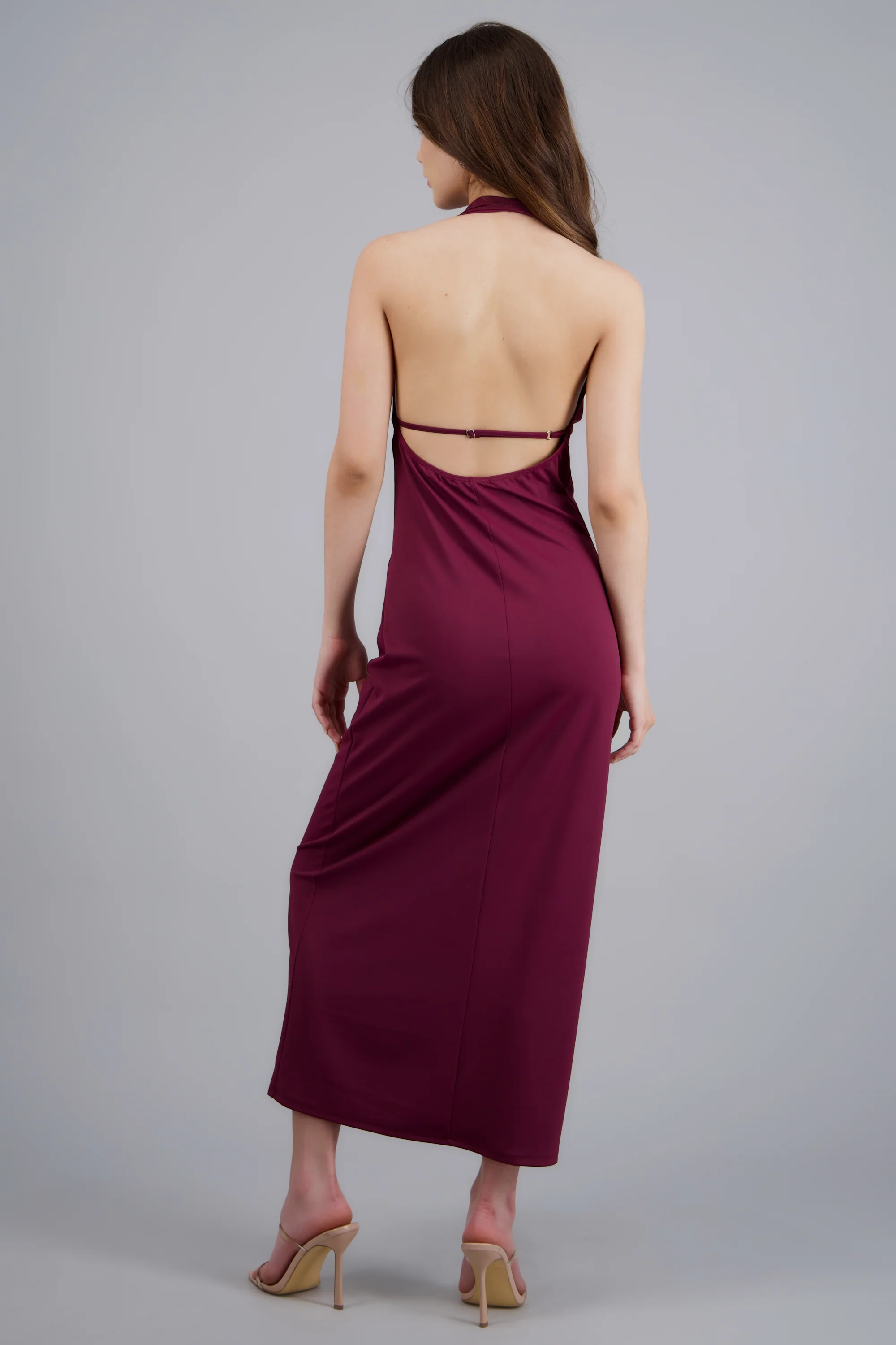 Vestido maxi escote cascada - Image 4