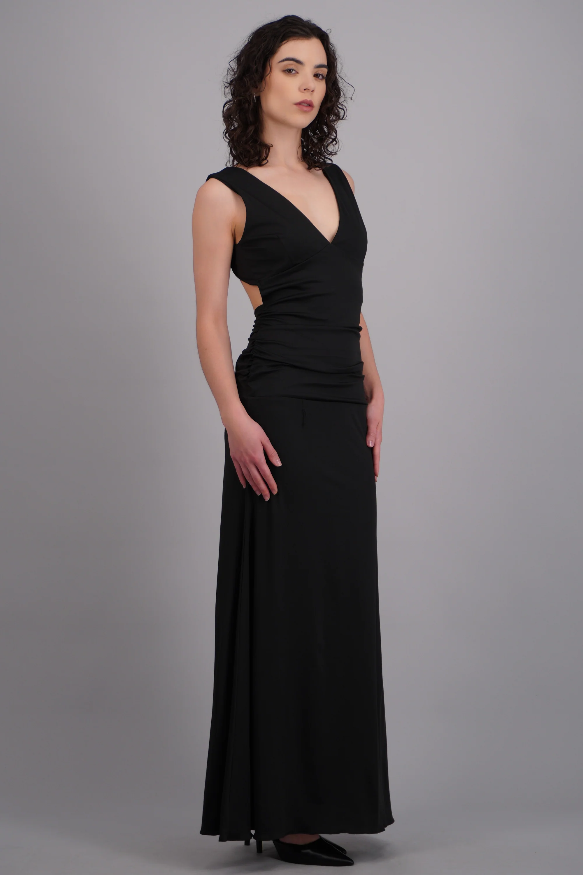 Vestido maxi escote V espalda descubierta - Image 2