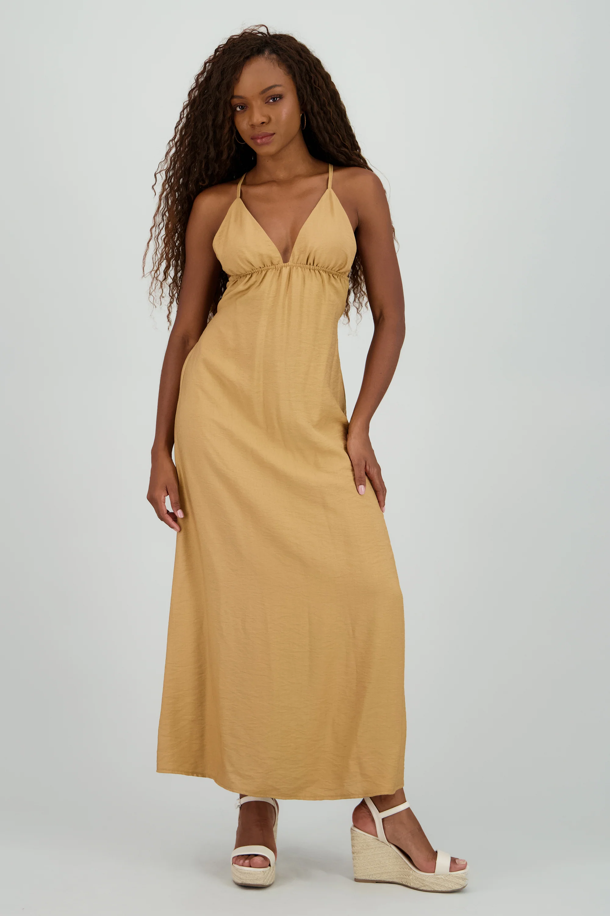 Vestido maxi espalda cruzada