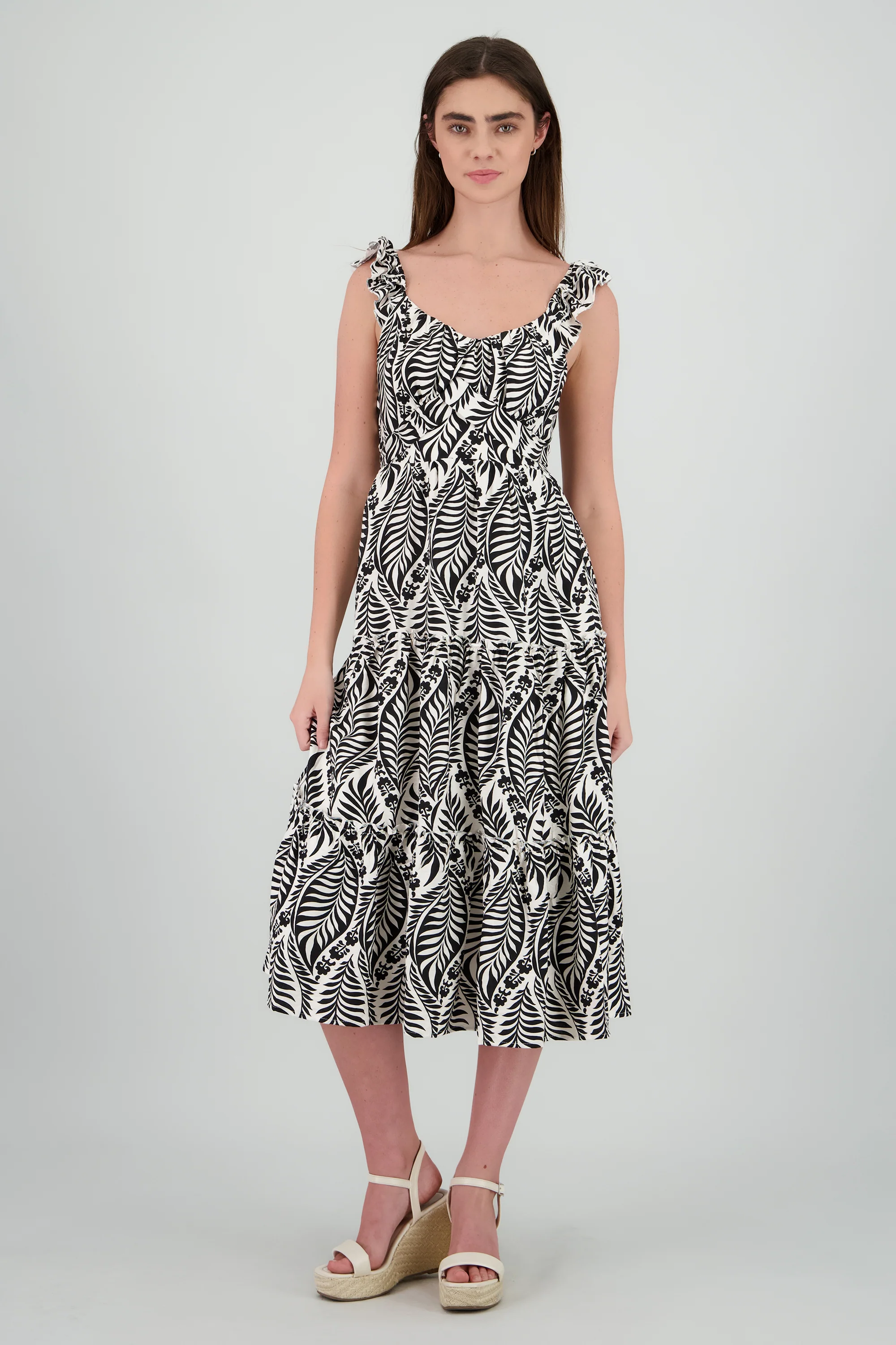 Vestido maxi estampado