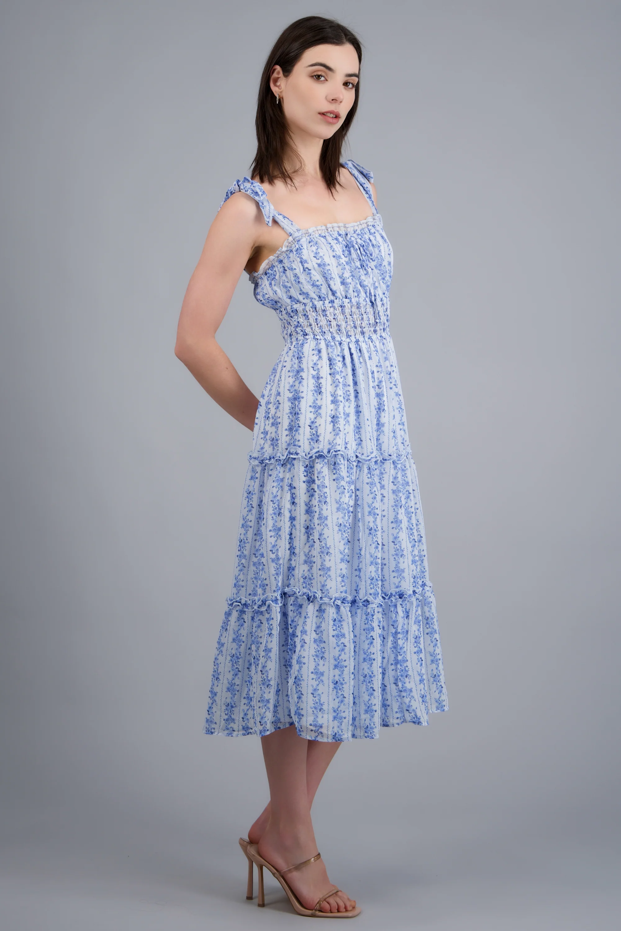 VESTIDO MAXI ESTAMPADO C/AMARRES - Image 2