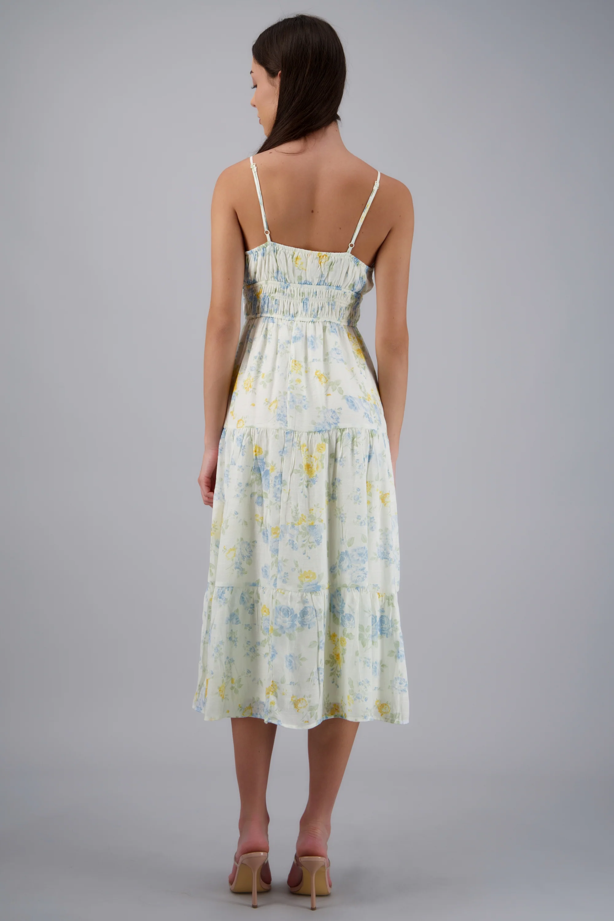 VESTIDO MAXI CON TIRANTES ESTAMPADO FLORES - Image 4