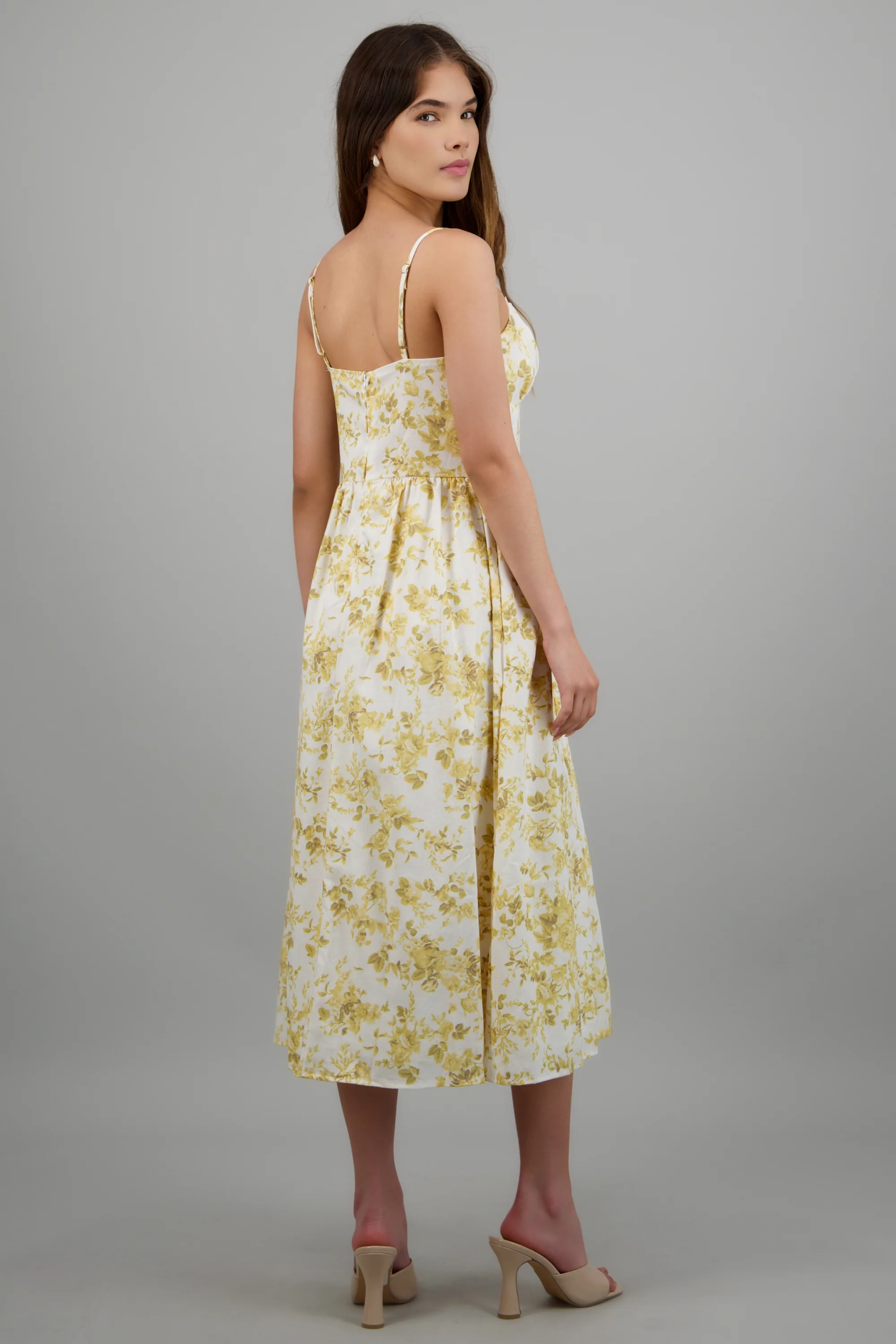 Vestido maxi estampado lino - Image 4
