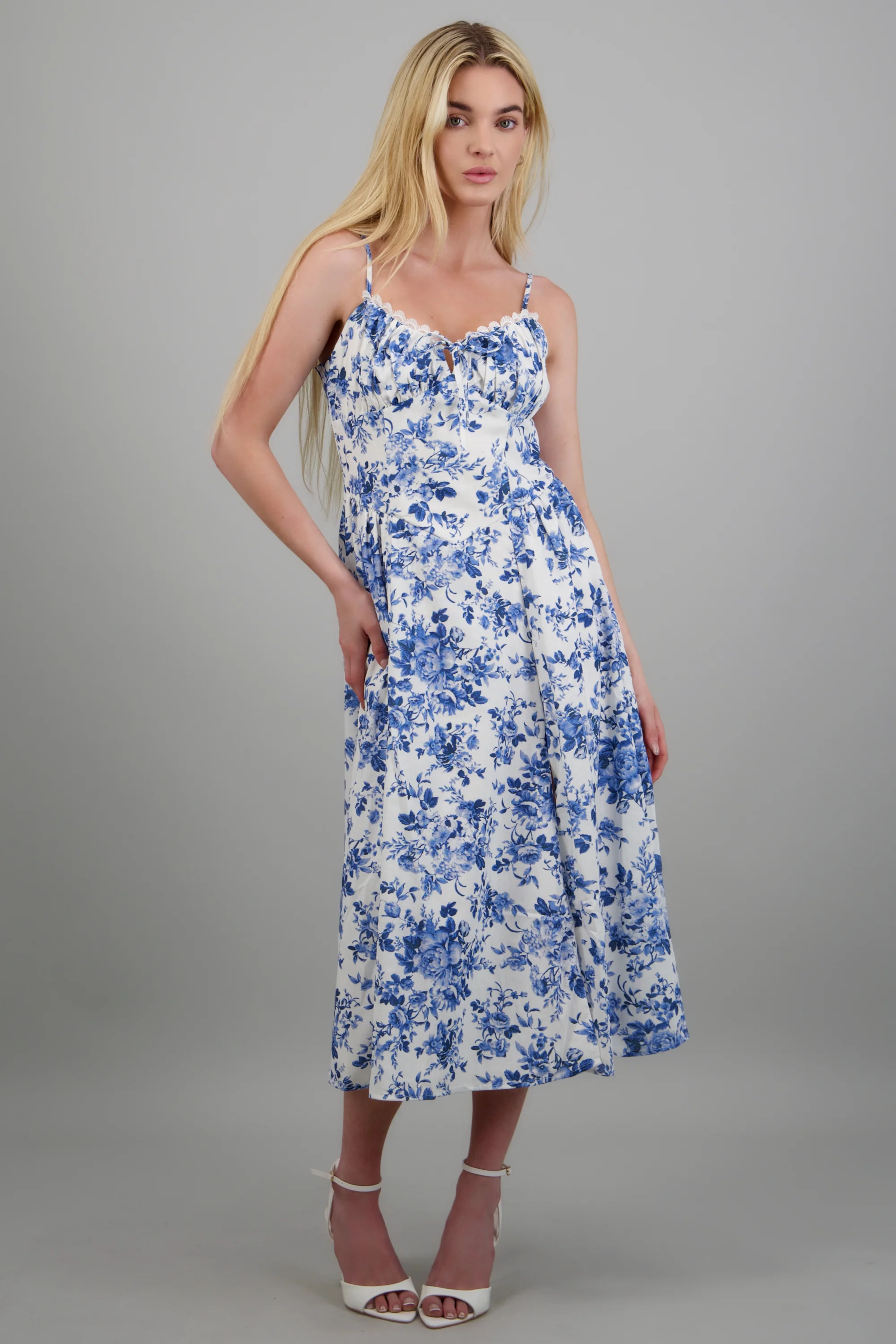 Vestido maxi estampado lino - Image 3