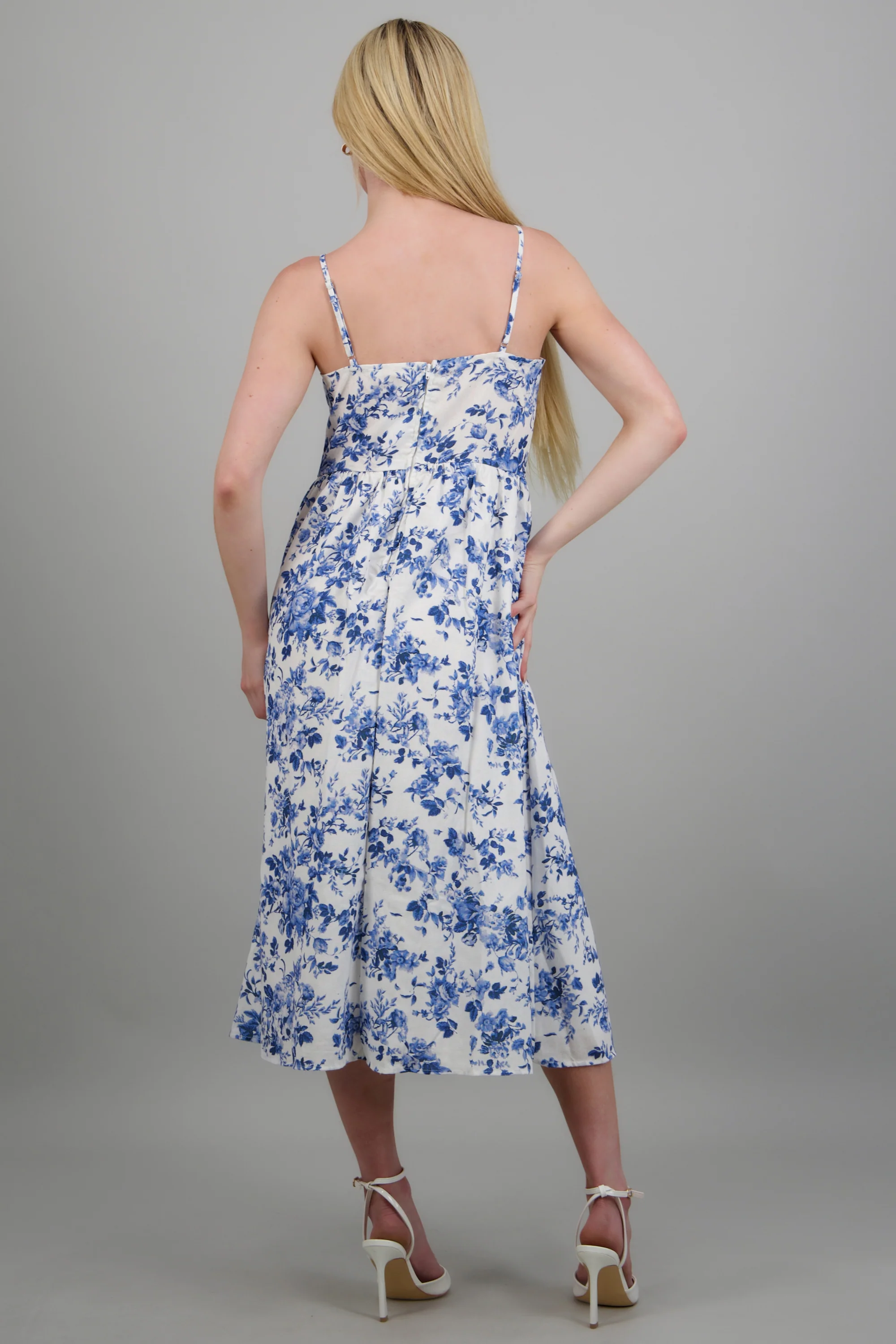 Vestido maxi estampado lino - Image 4