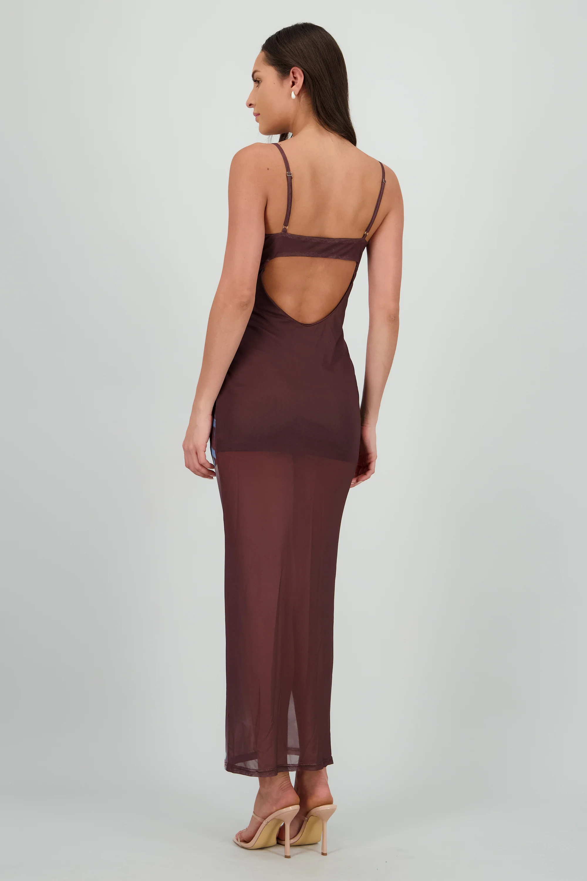 Vestido maxi estamado mesh - Image 4
