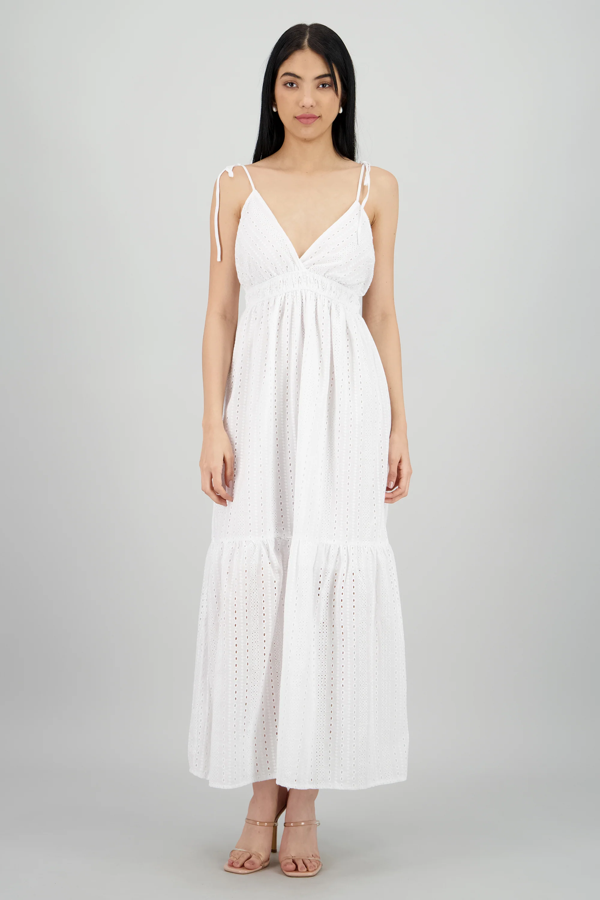 Vestido maxi eyelet