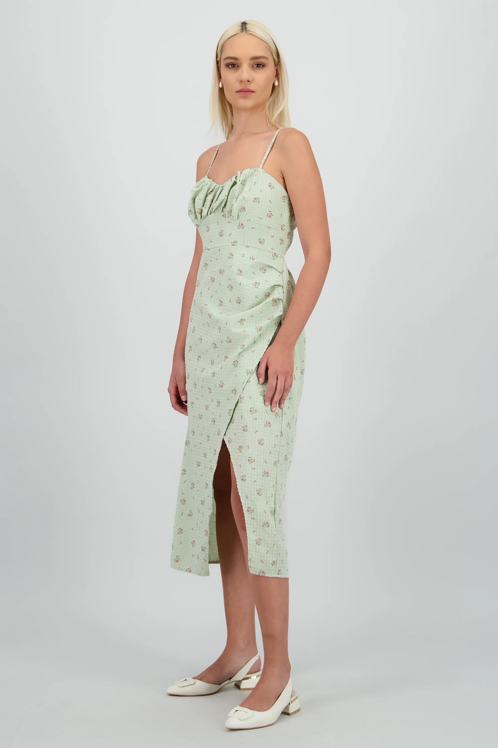 Vestido maxi flores en lino - Image 2