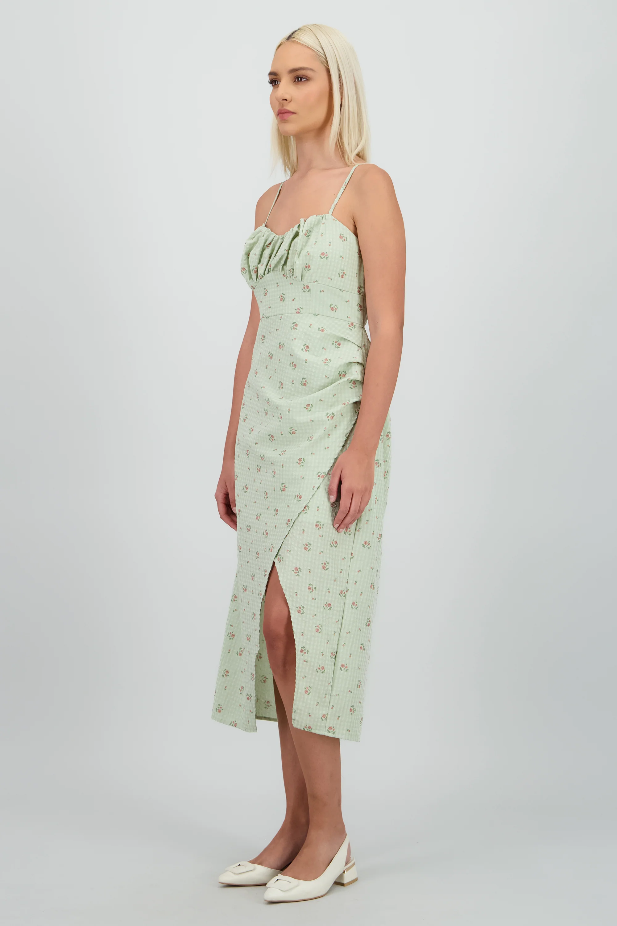 Vestido maxi flores en lino - Image 3