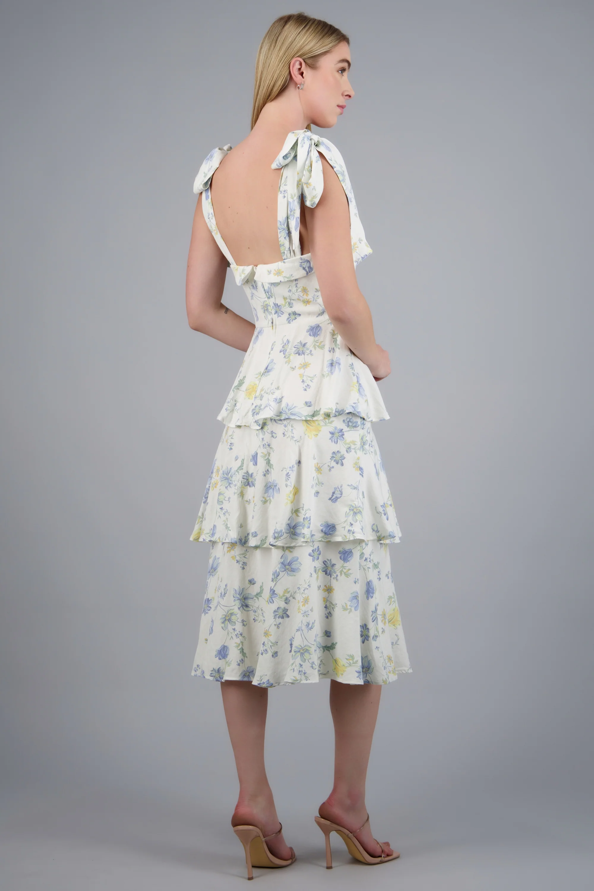 Vestido maxi flores olanes - Image 4
