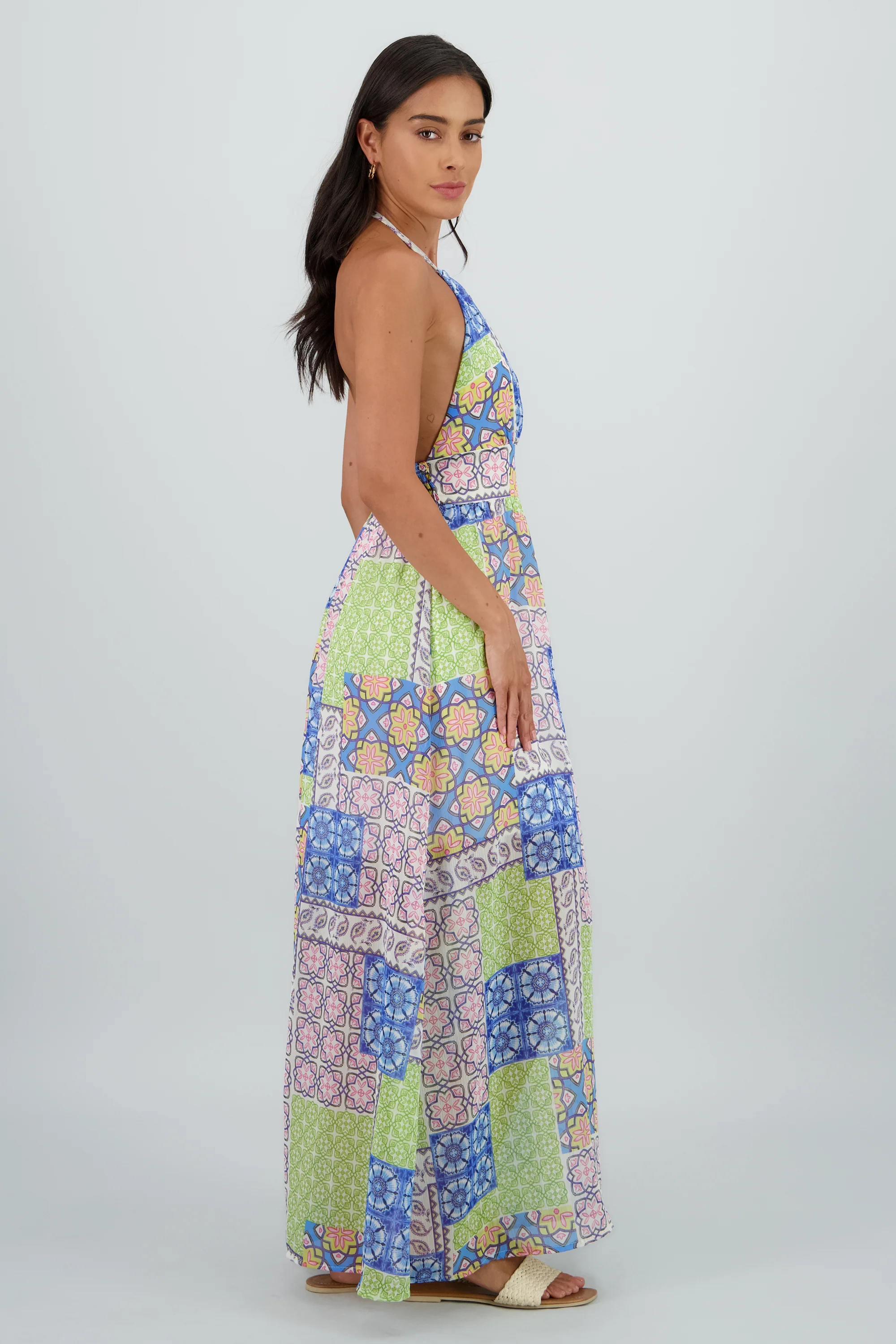 Vestido maxi halter boho - Image 3