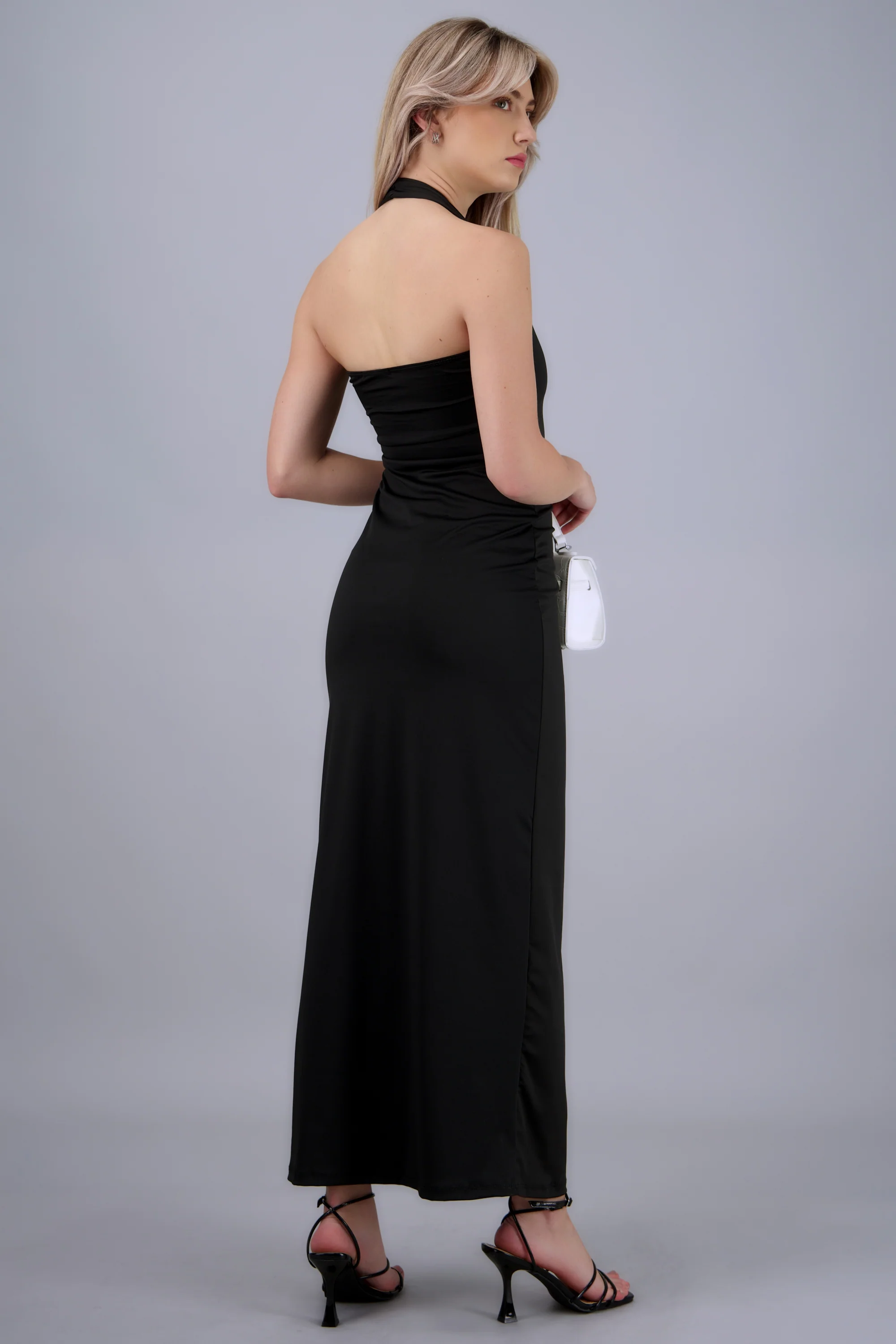 VESTIDO MAXI HALTER LISO - Image 4