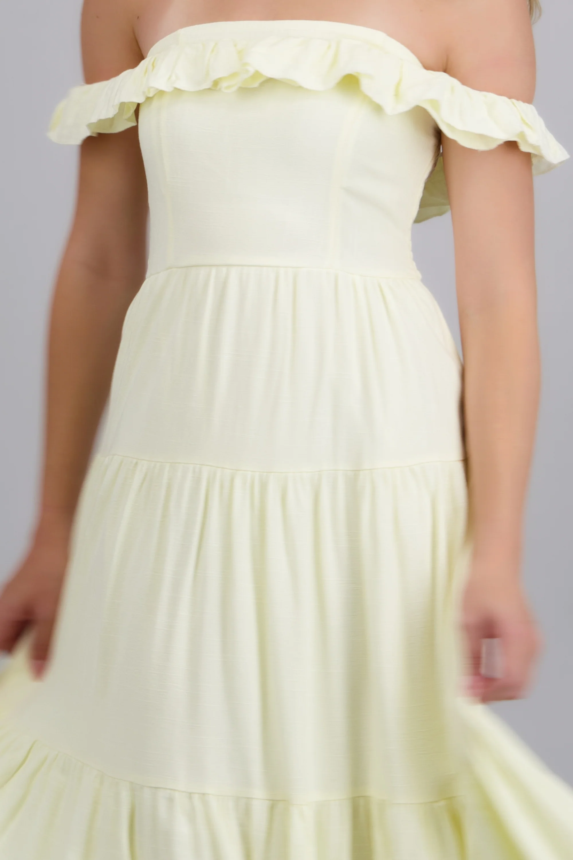 Vestido maxi off shoulder mini olanes - Image 5
