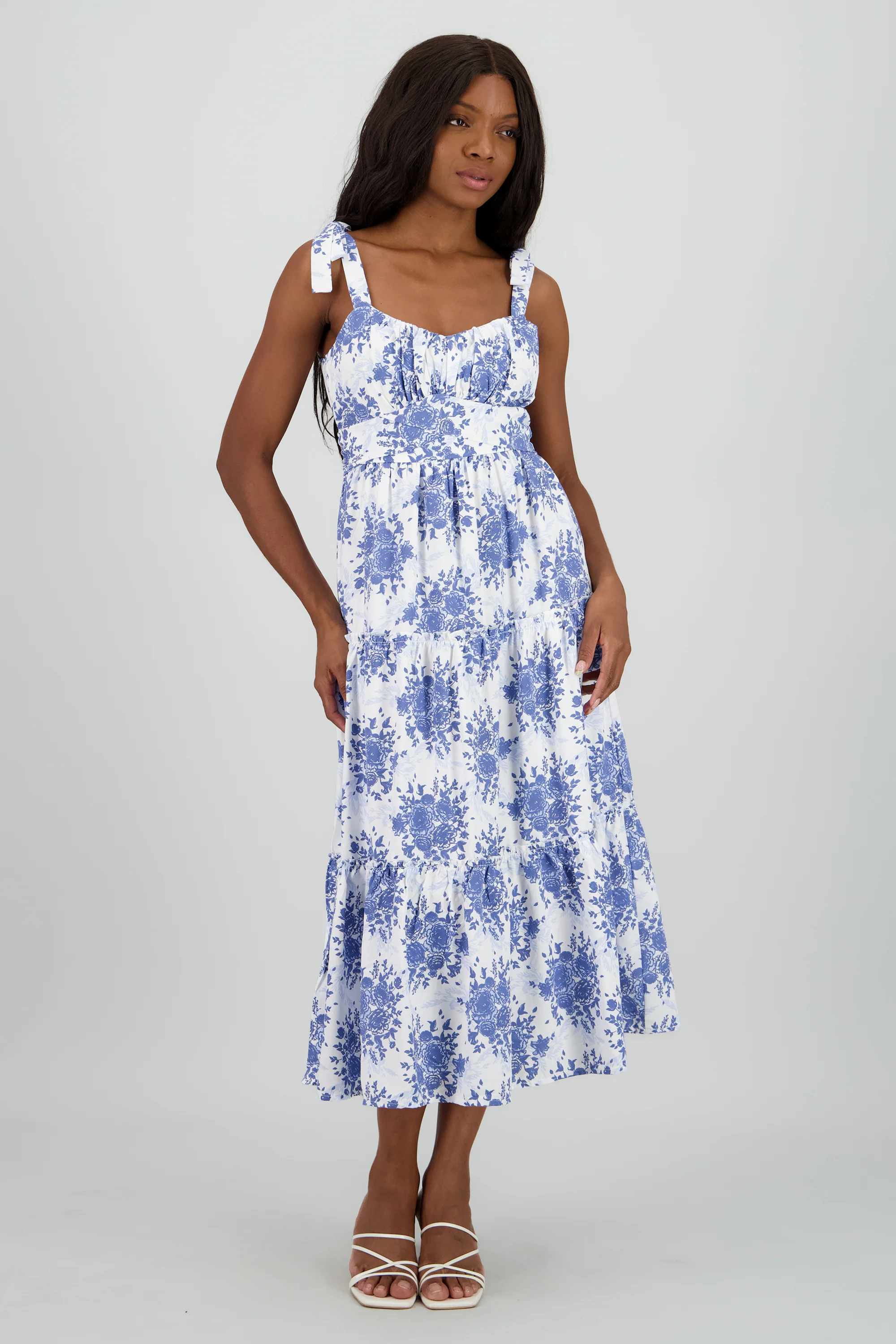 Vestido maxi olanes estampado flores - Image 2