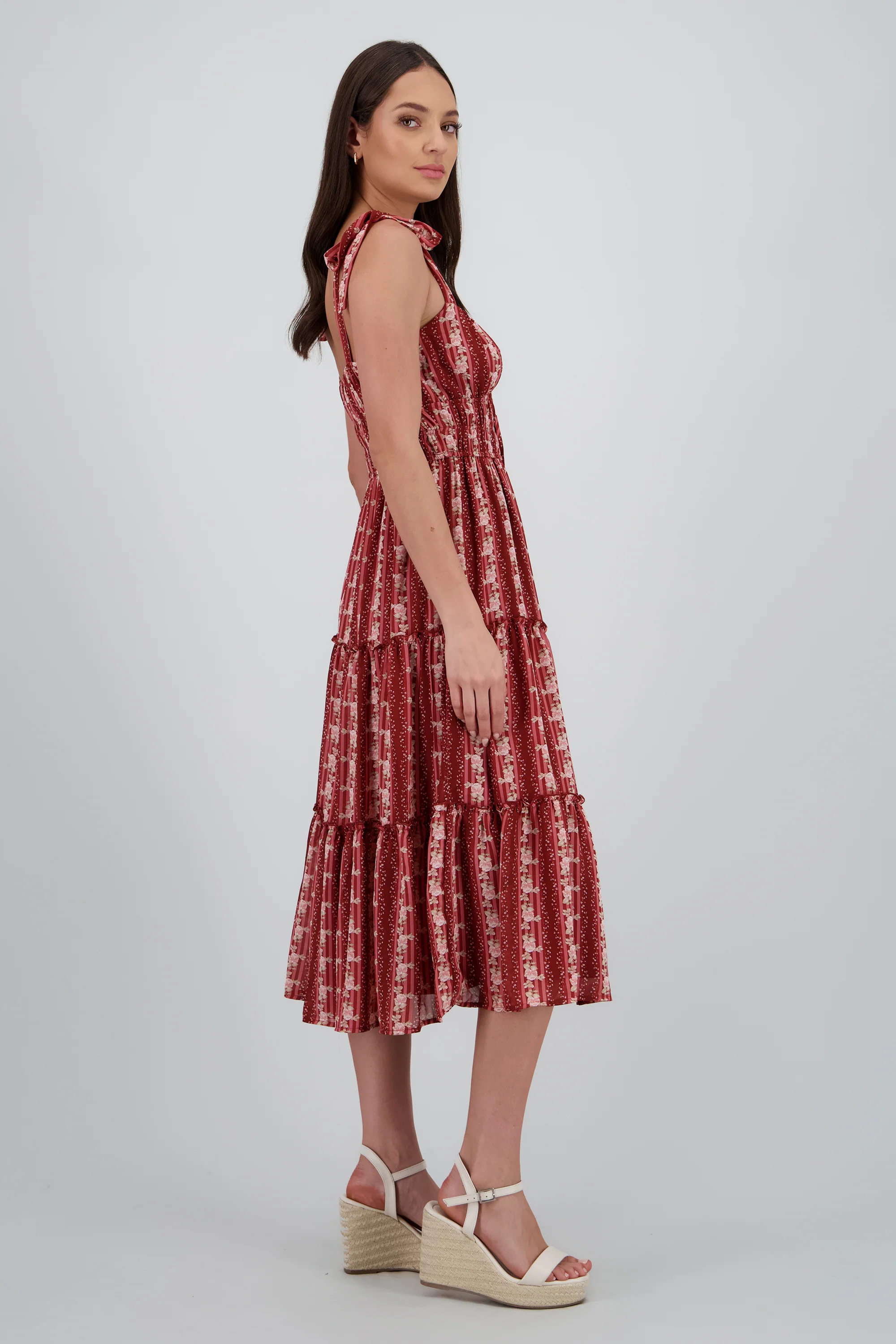 Vestido maxi olanes estampado flores - Image 3