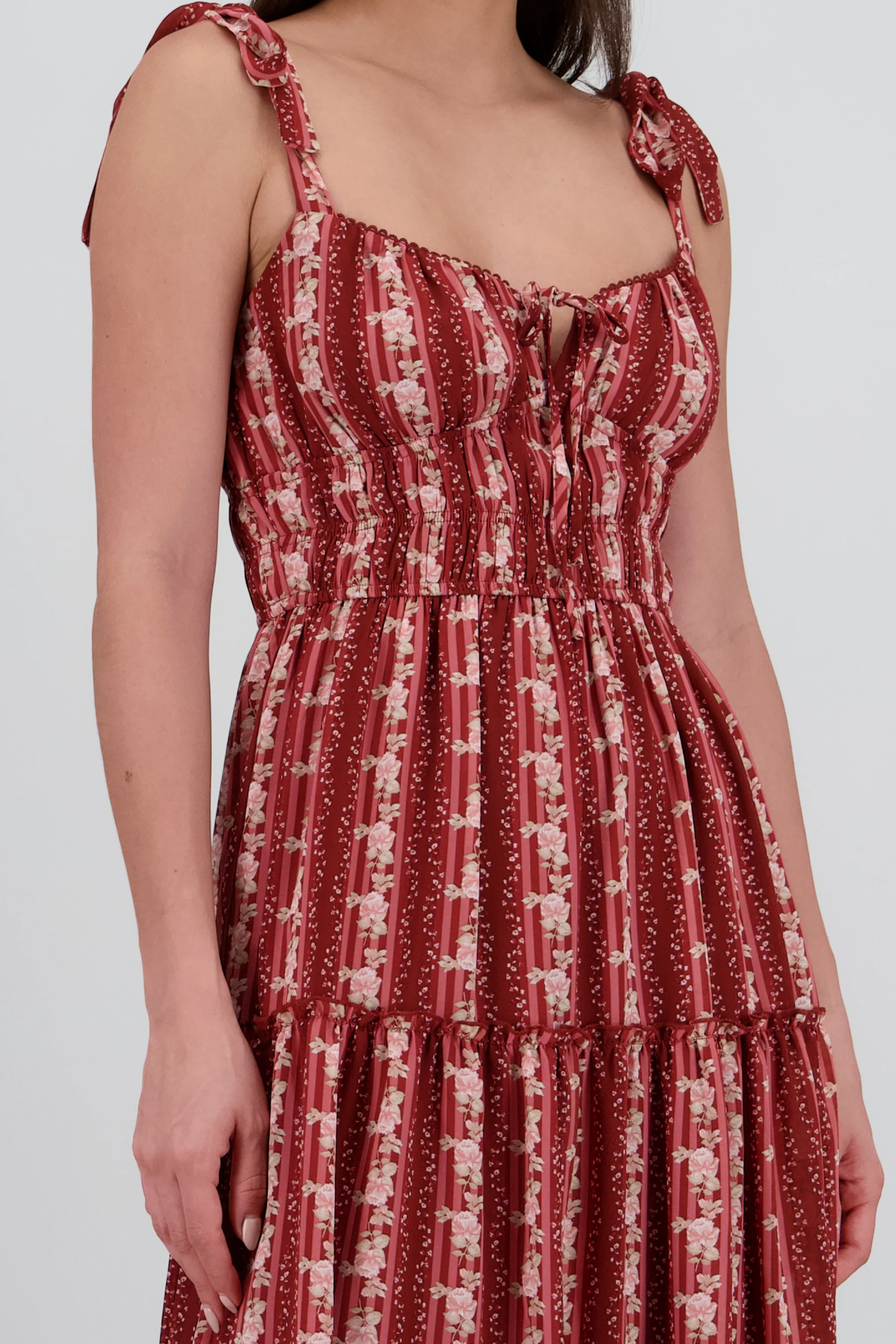 Vestido maxi olanes estampado flores - Image 5