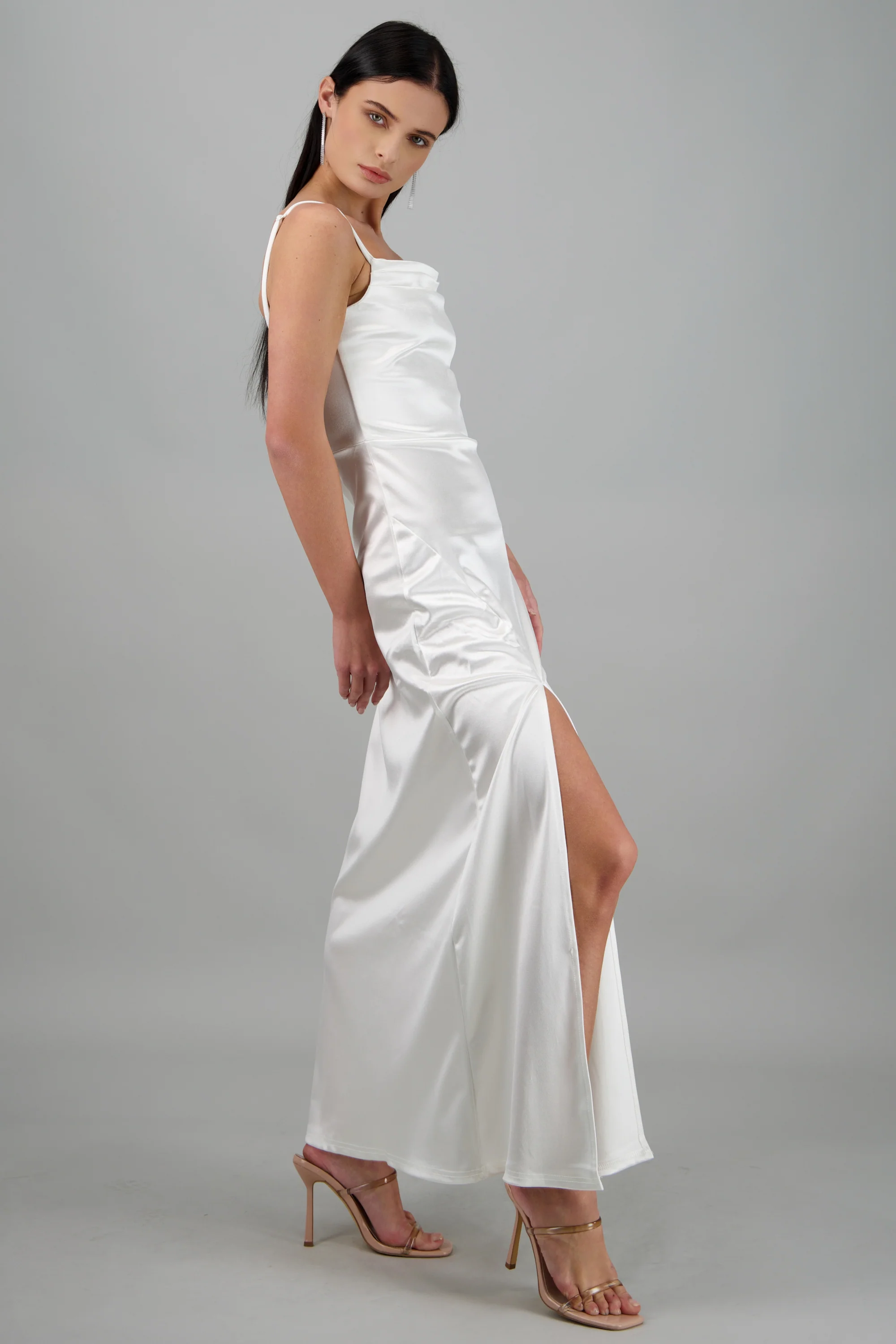 Vestido maxi satin espalda abierta - Image 3