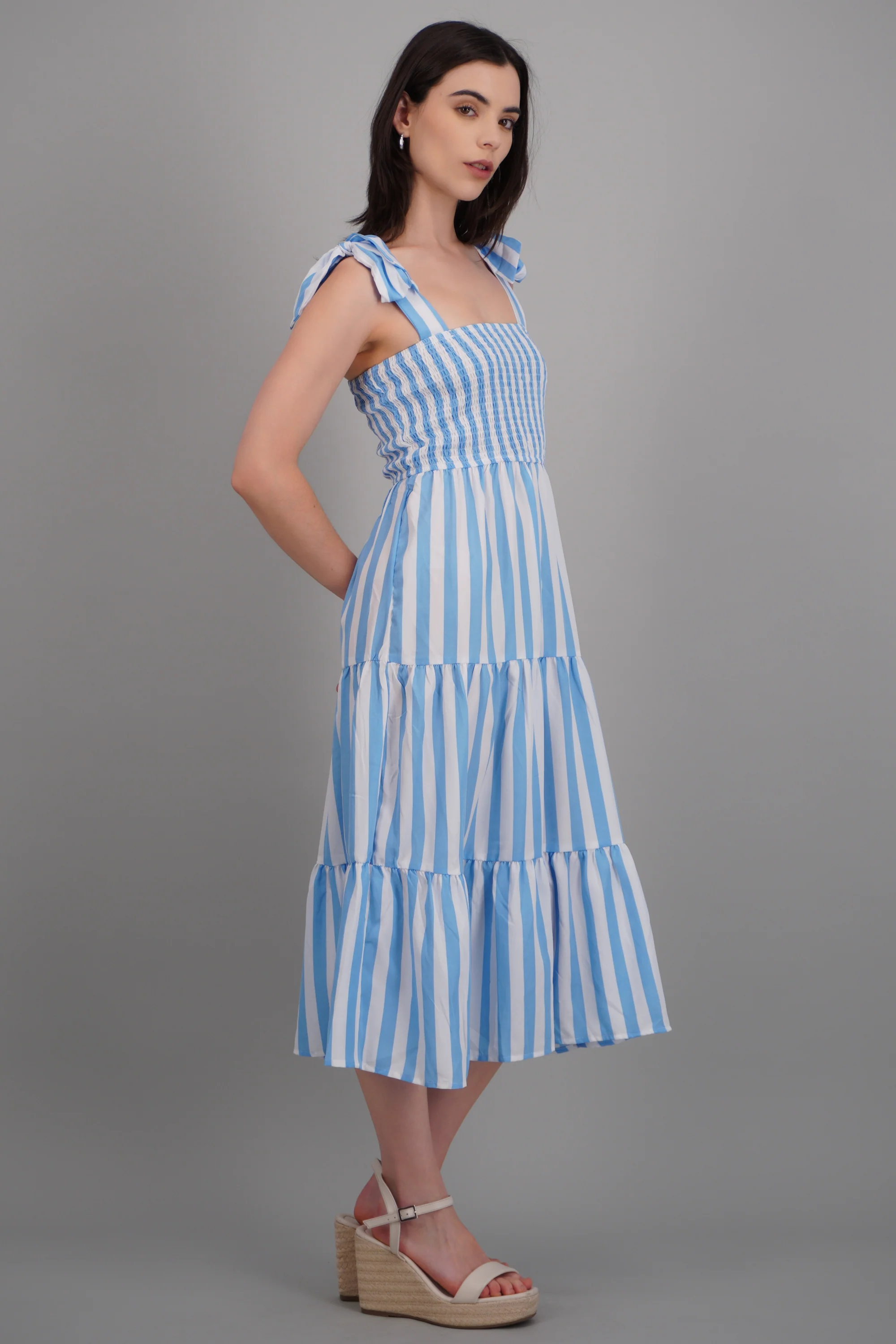 Vestido maxi smock rayas - Image 2