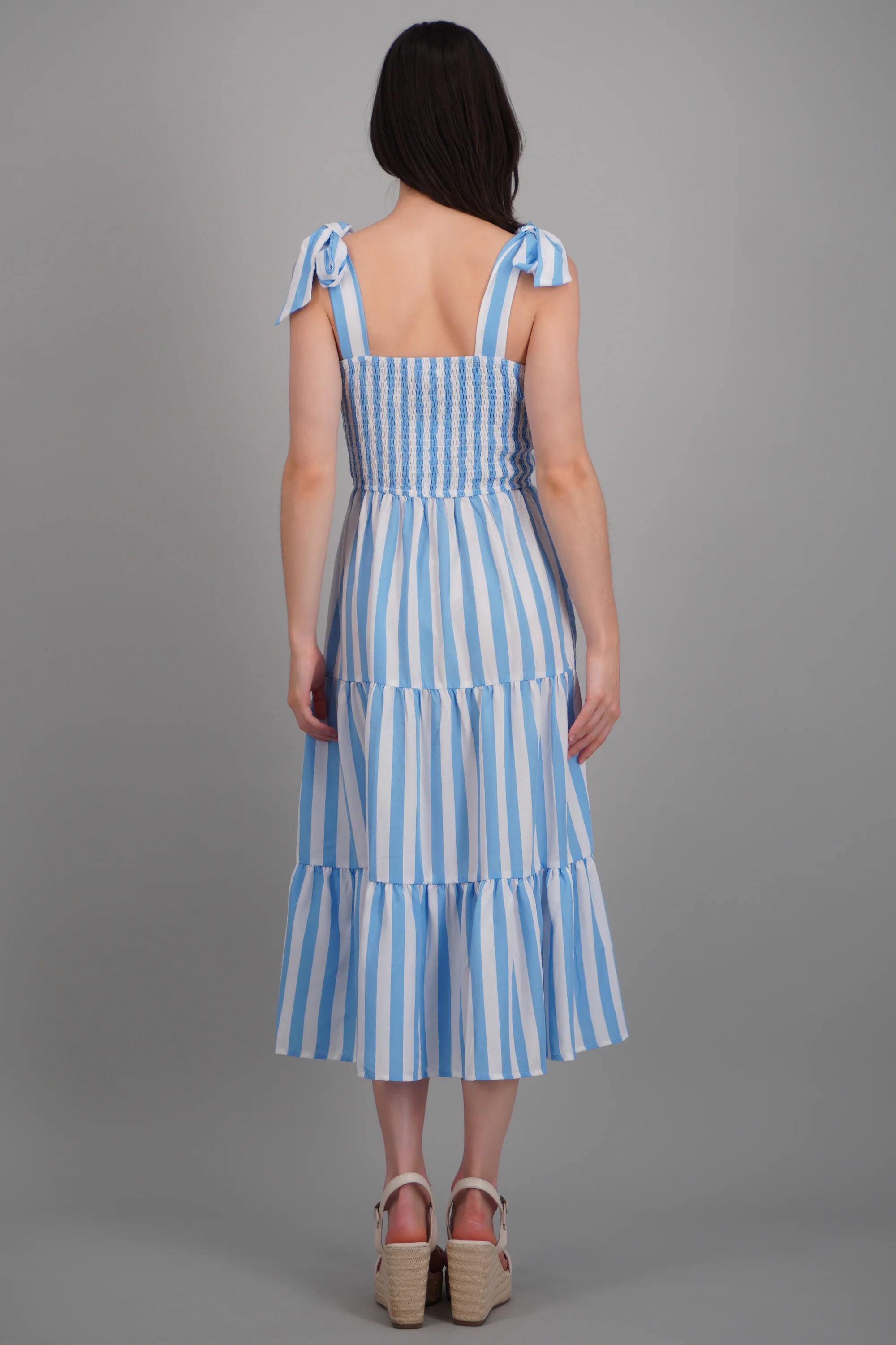 Vestido maxi smock rayas - Image 4