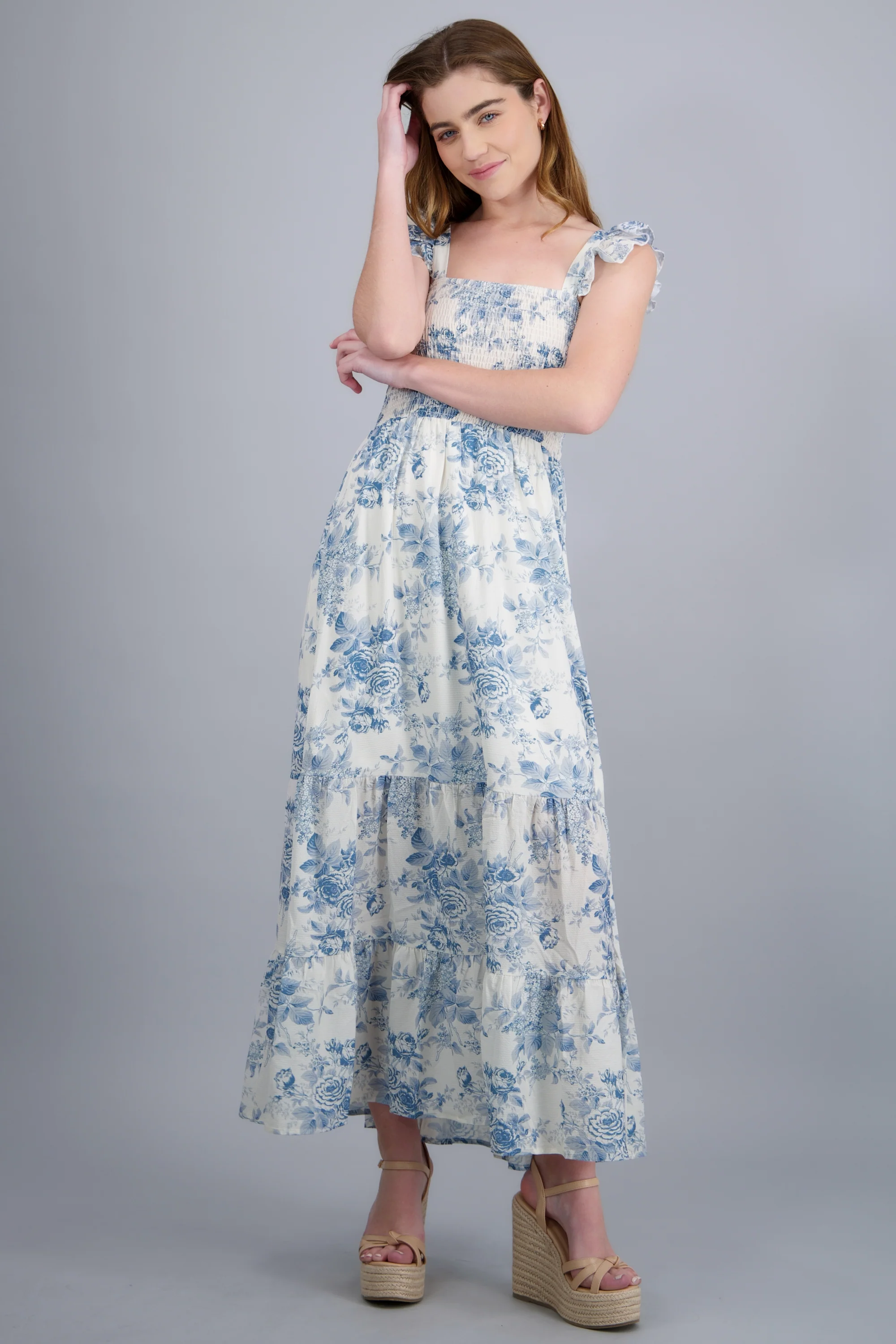 Vestido maxi smock trapless - Image 3