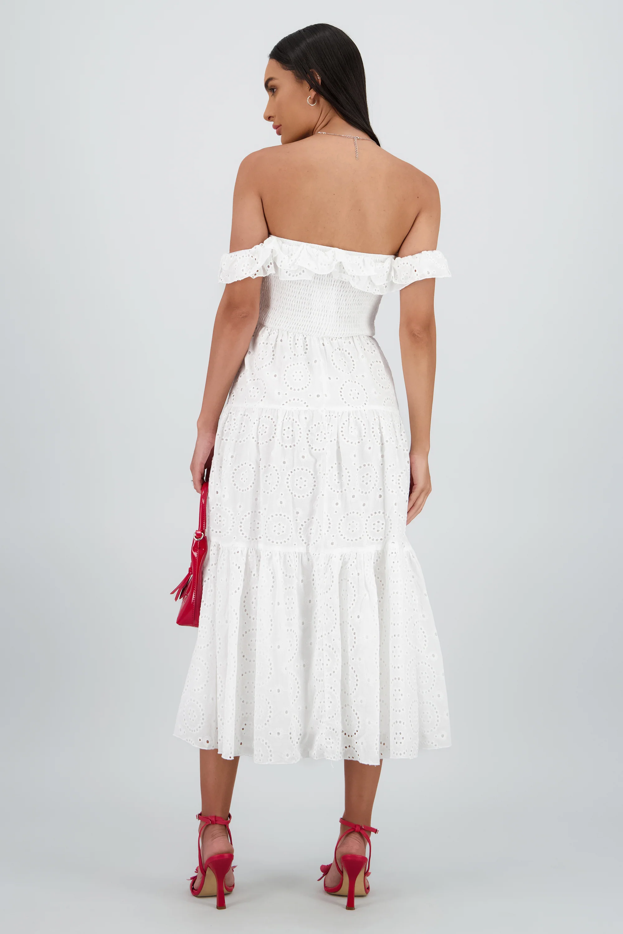 Vestido maxi strapless bordado - Image 4
