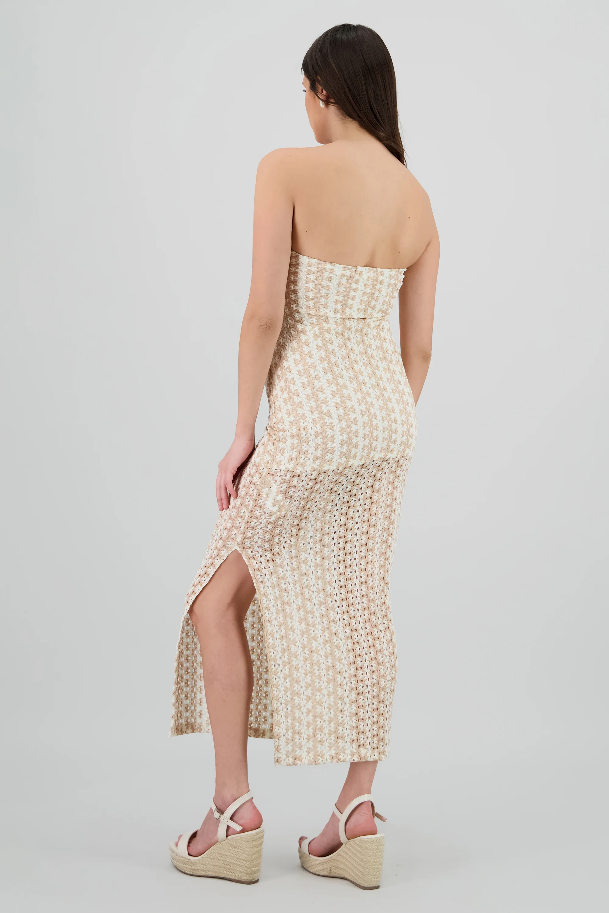 Vestido maxi strapless tejido - Image 4