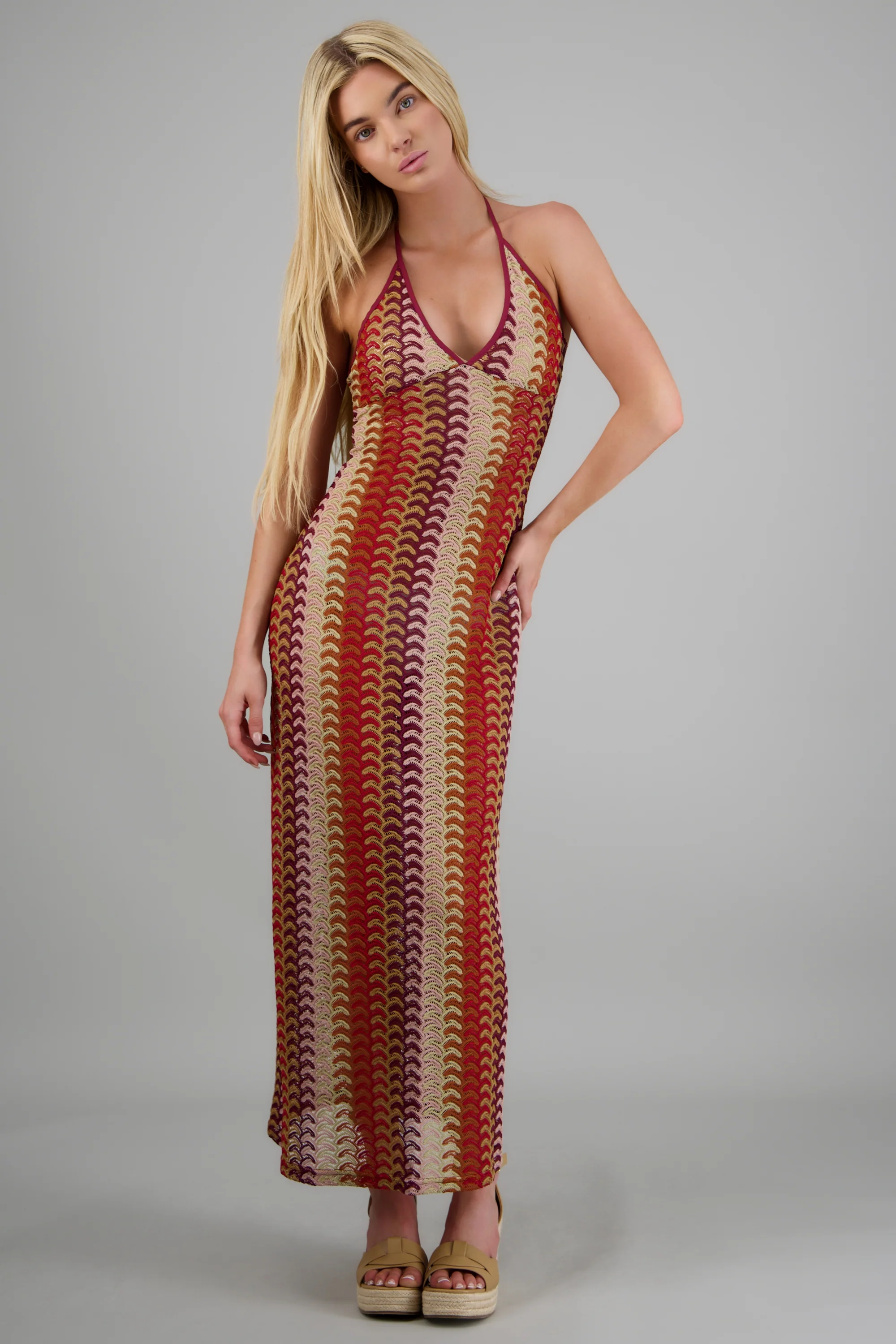 VESTIDO MAXI TEJIDO TEXTURA