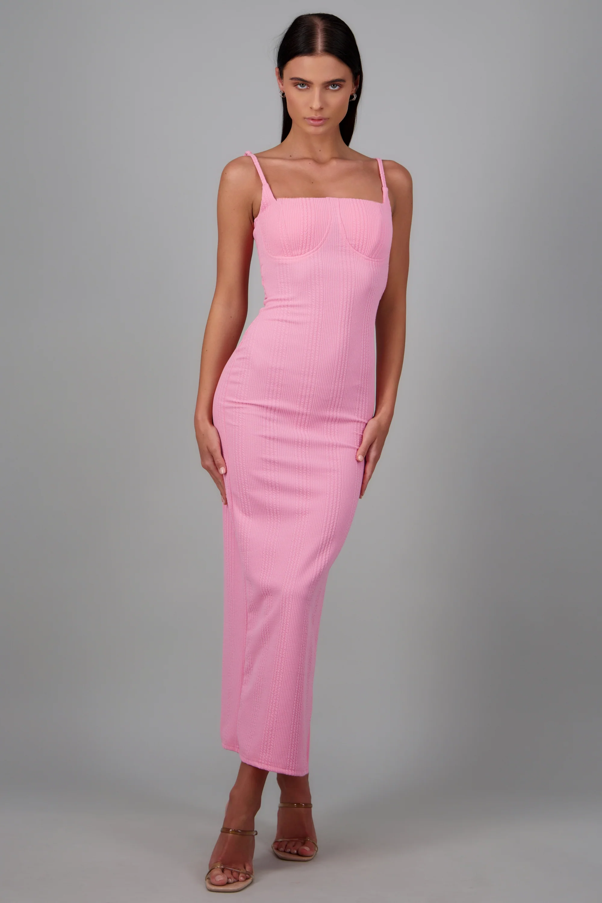 Vestido maxi copa textura - Image 2