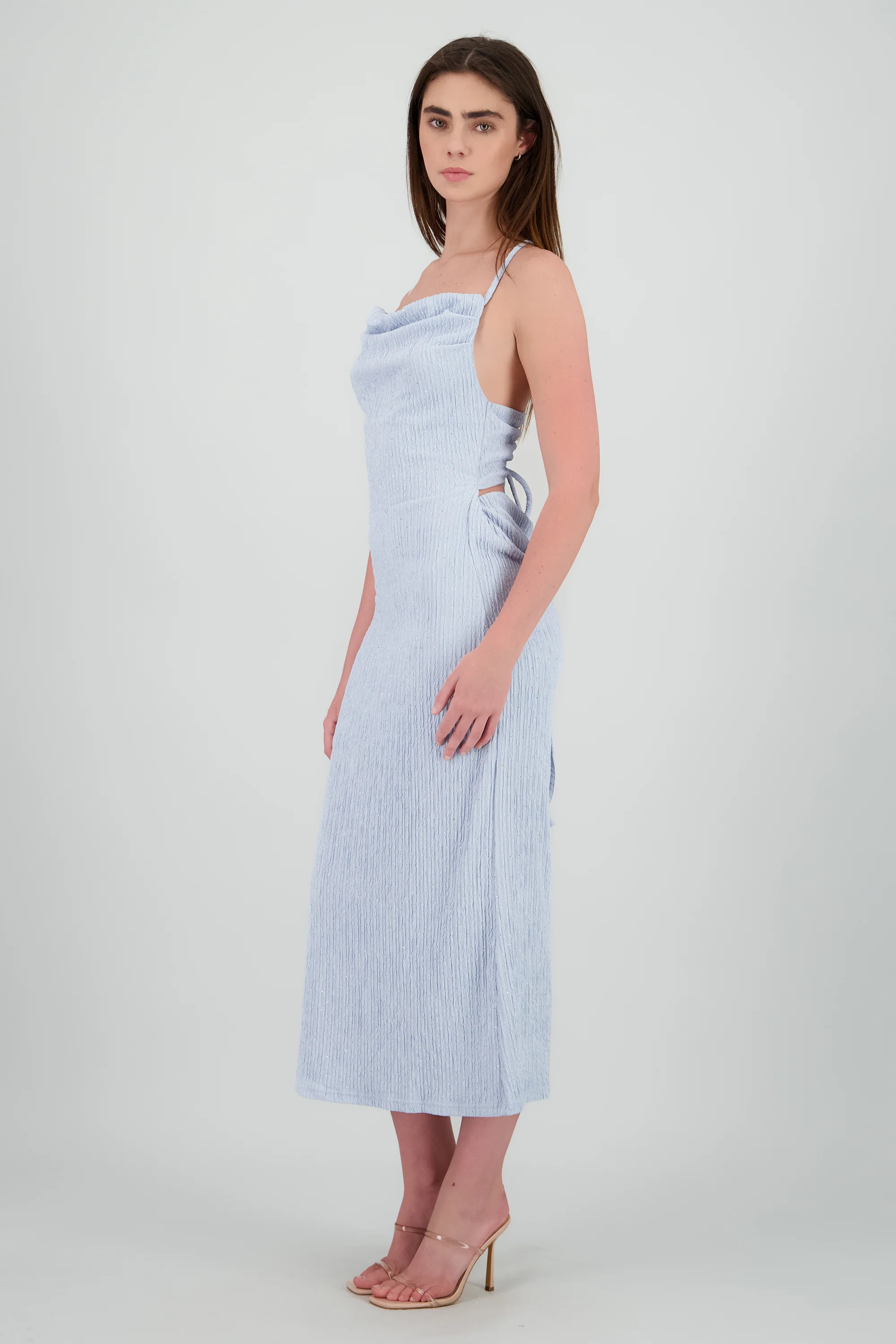 Vestido maxi textura brillos - Image 3