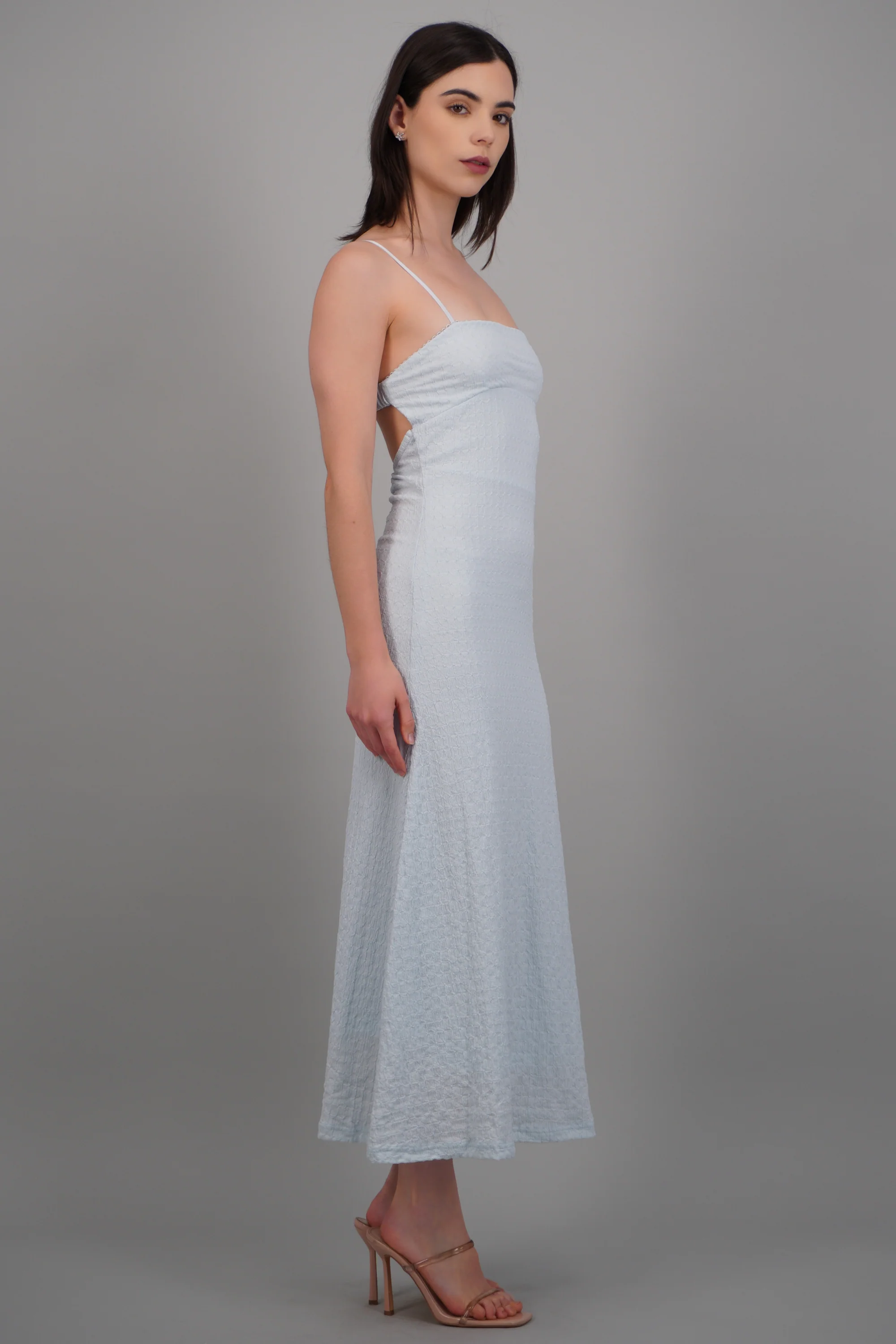 Vestido maxi textura detalle escote - Image 2