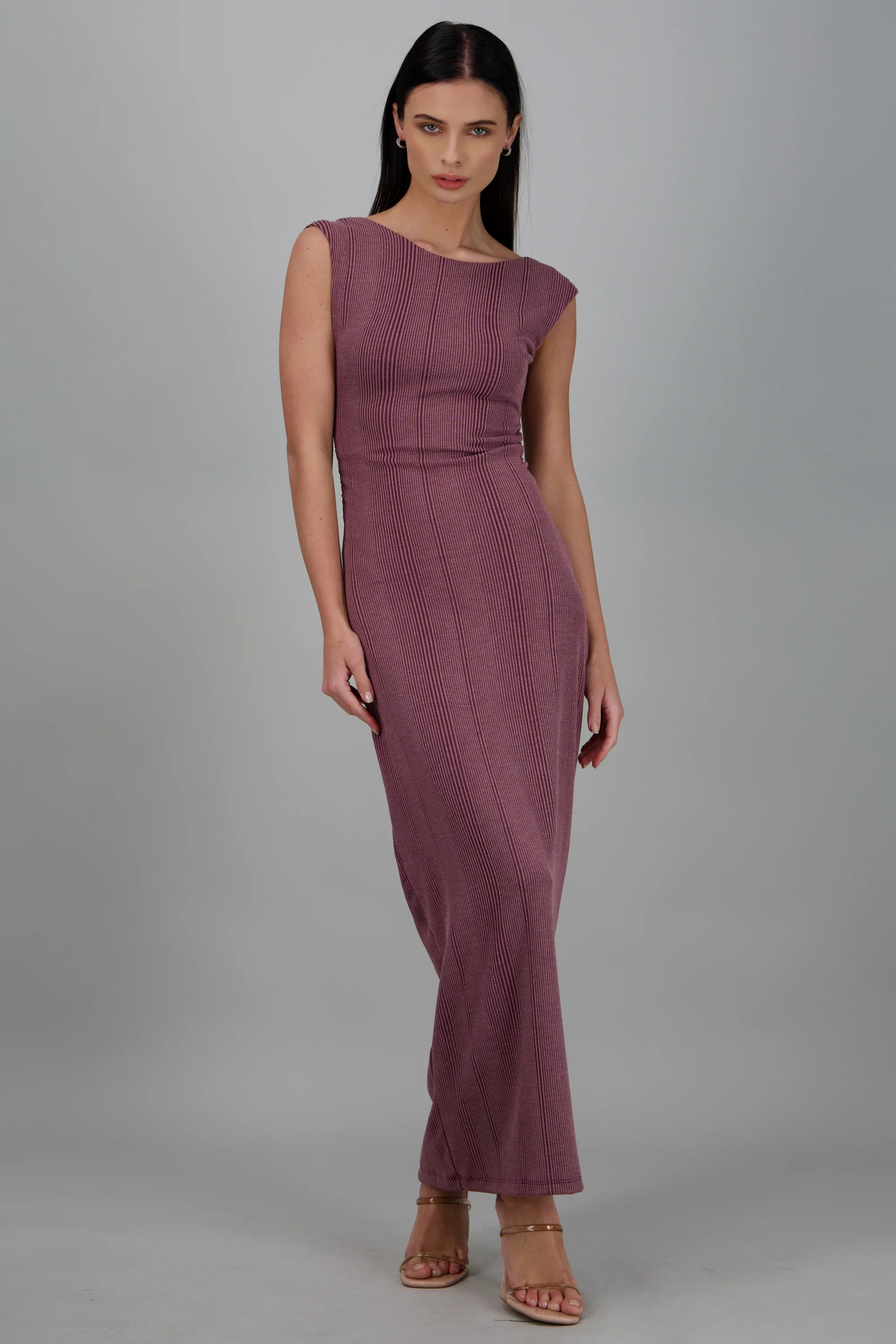 Vestido maxi textura escote espalda - Image 2