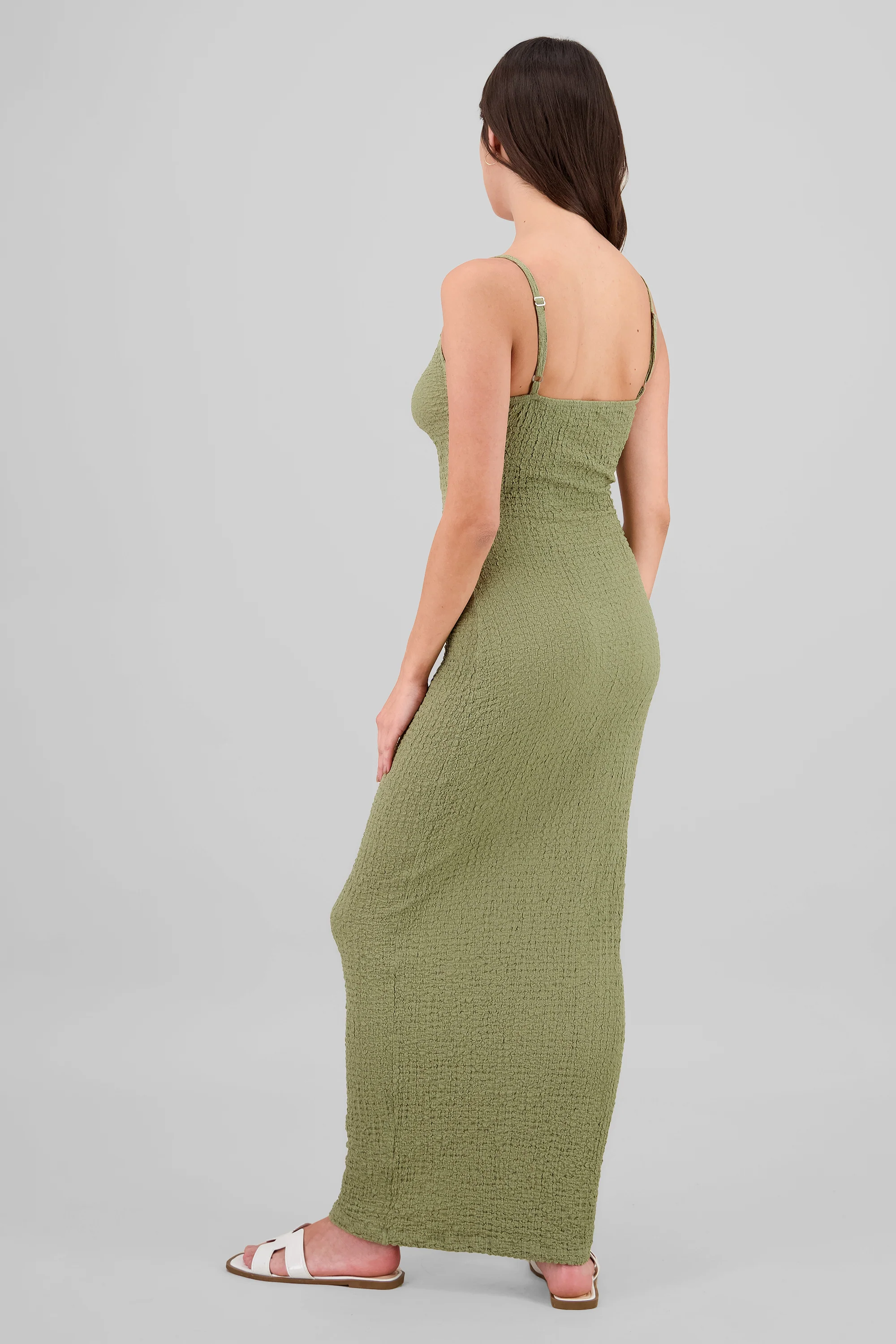 Vestido maxi texturas tirantes aro - Image 4