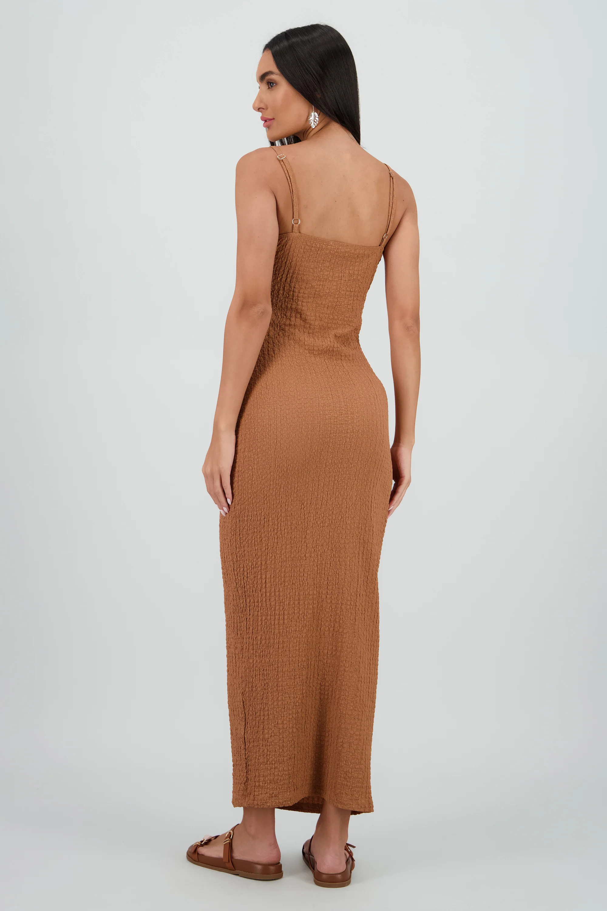 Vestido maxi texturas tirantes aro - Image 4