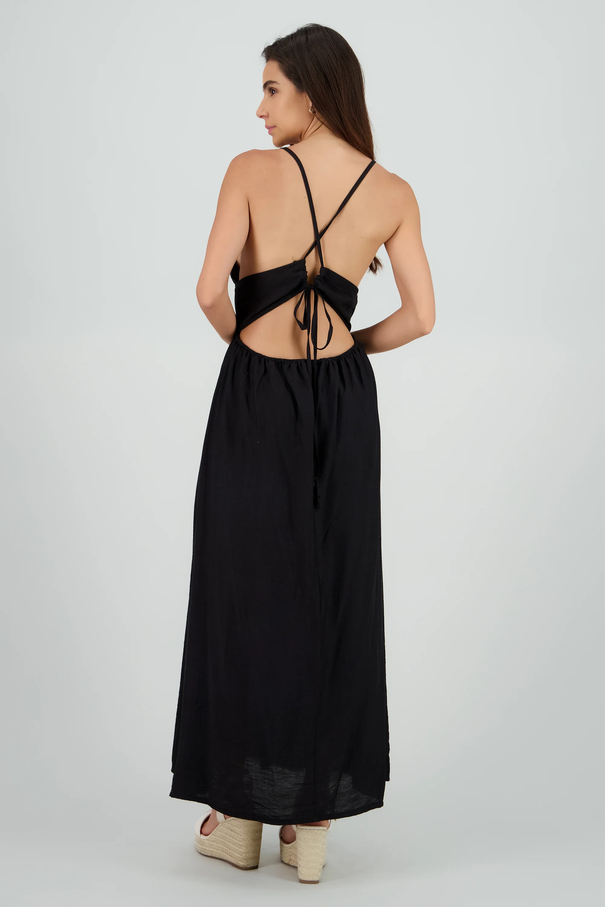 Vestido maxi tirantes con resorte en cintura - Image 4