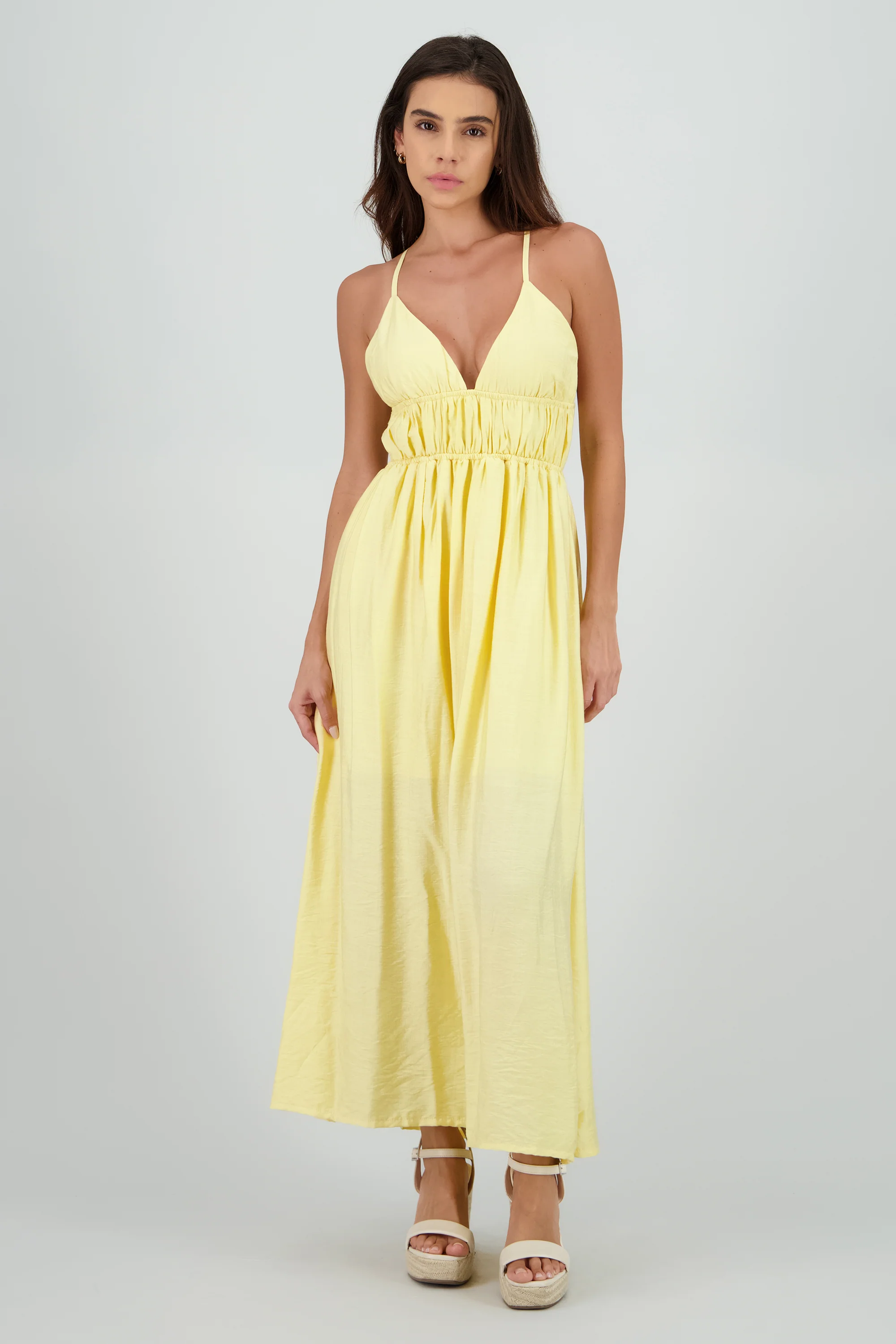Vestido maxi tirantes con resorte en cintura - Image 2