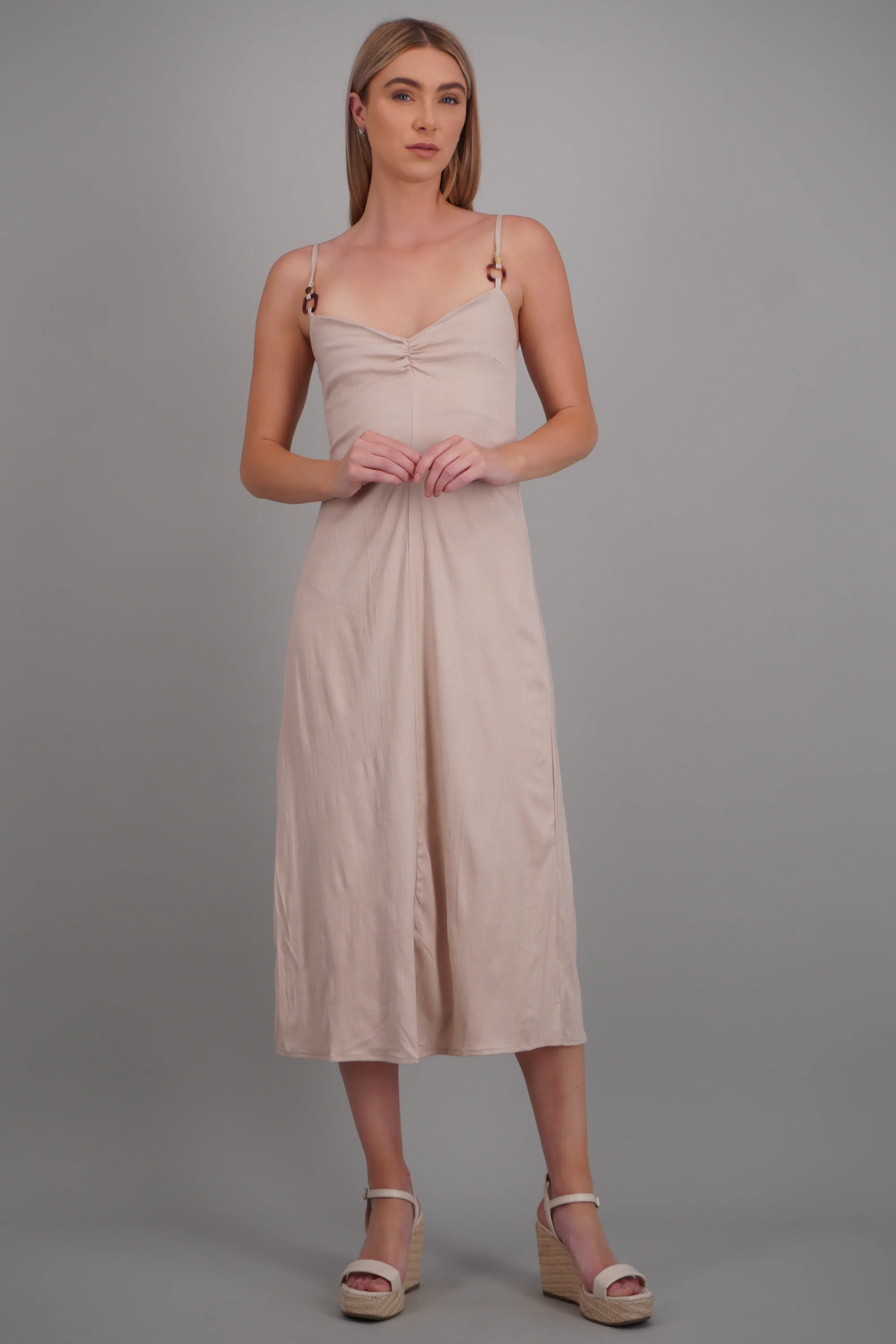 Vestido maxi tirantes cuentas - Image 2