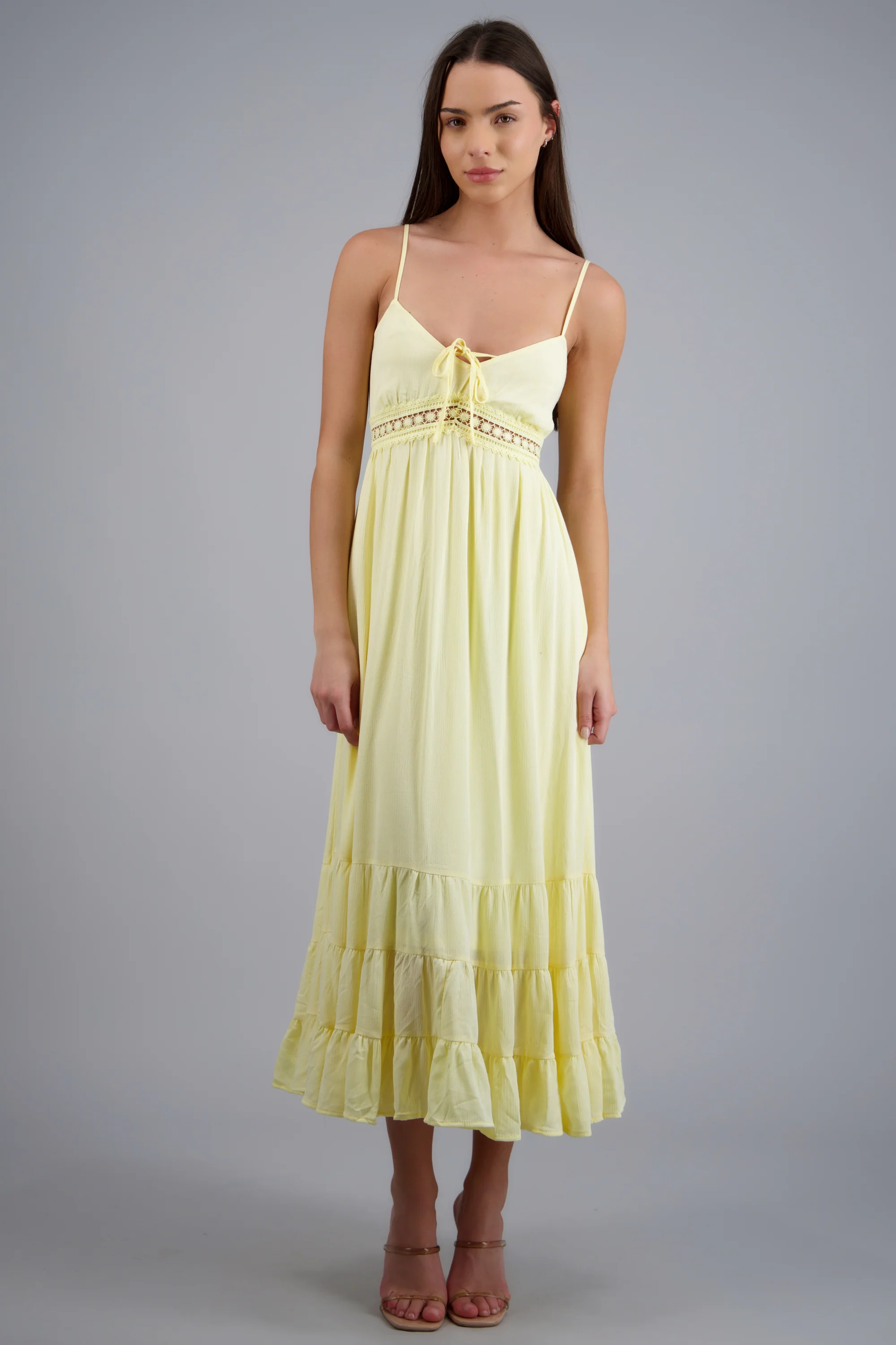 Vestido maxi tirantes detalle bordado - Image 3