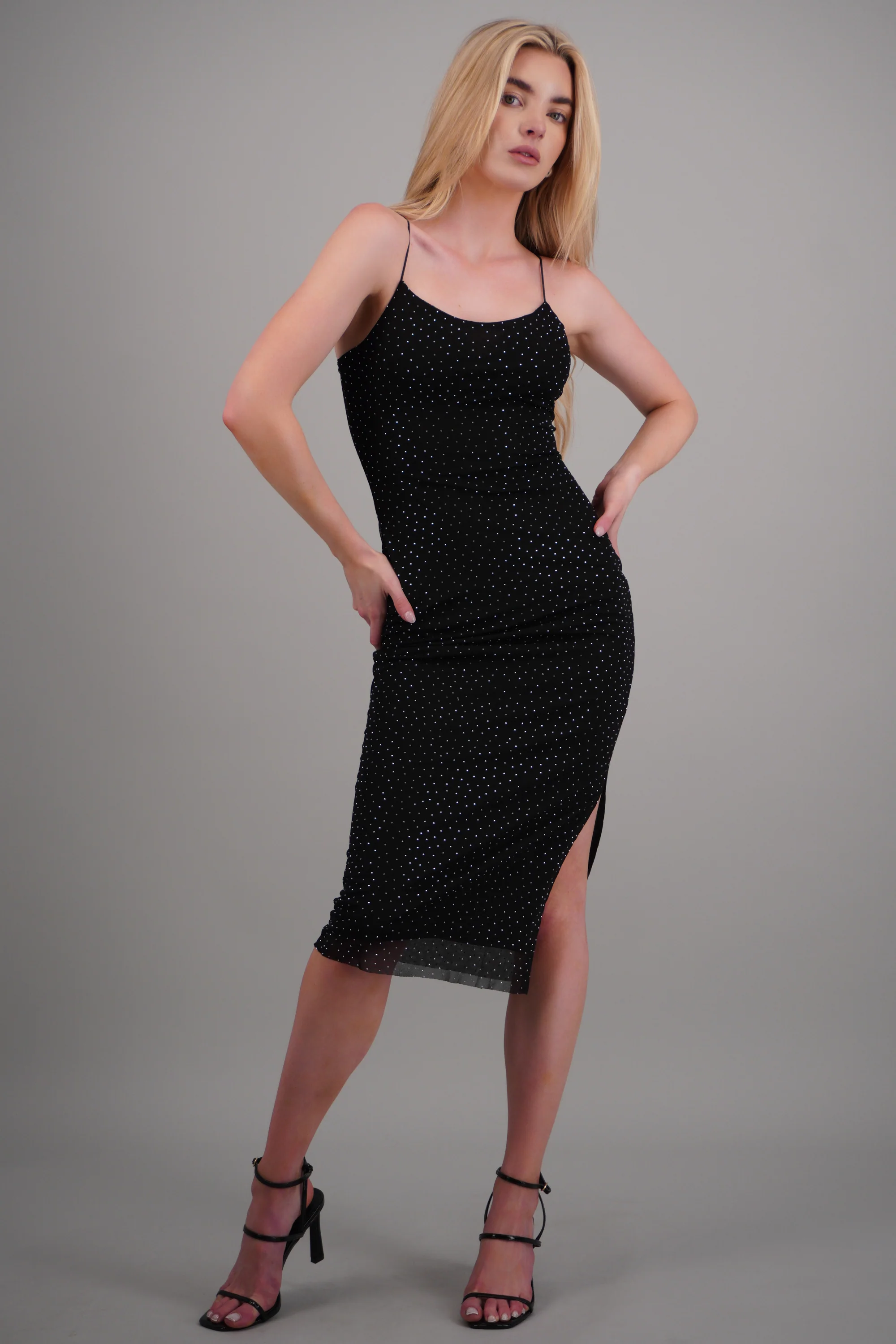 Vestido maxi tirantes detalle brillo - Image 2