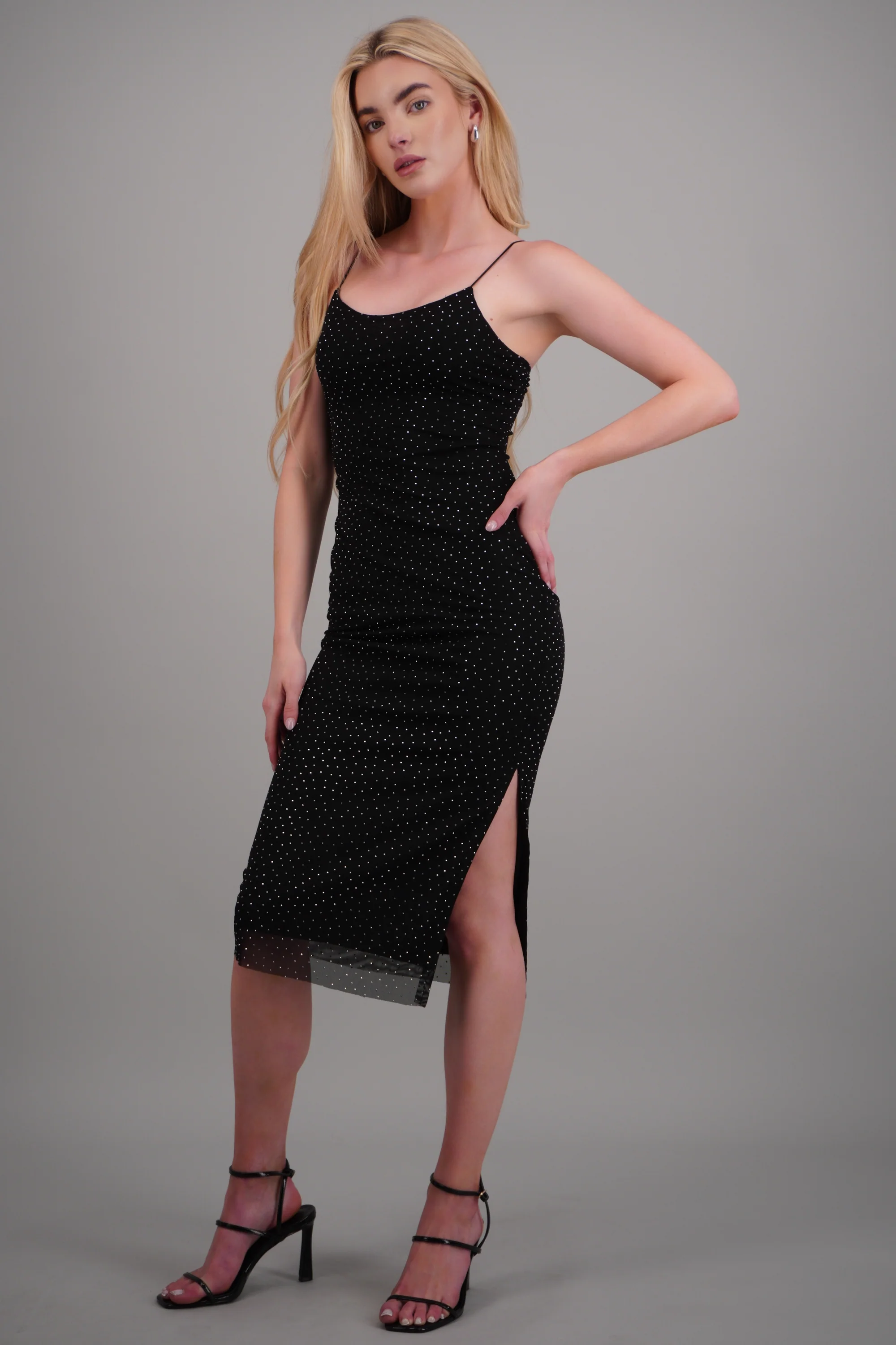 Vestido maxi tirantes detalle brillo - Image 3