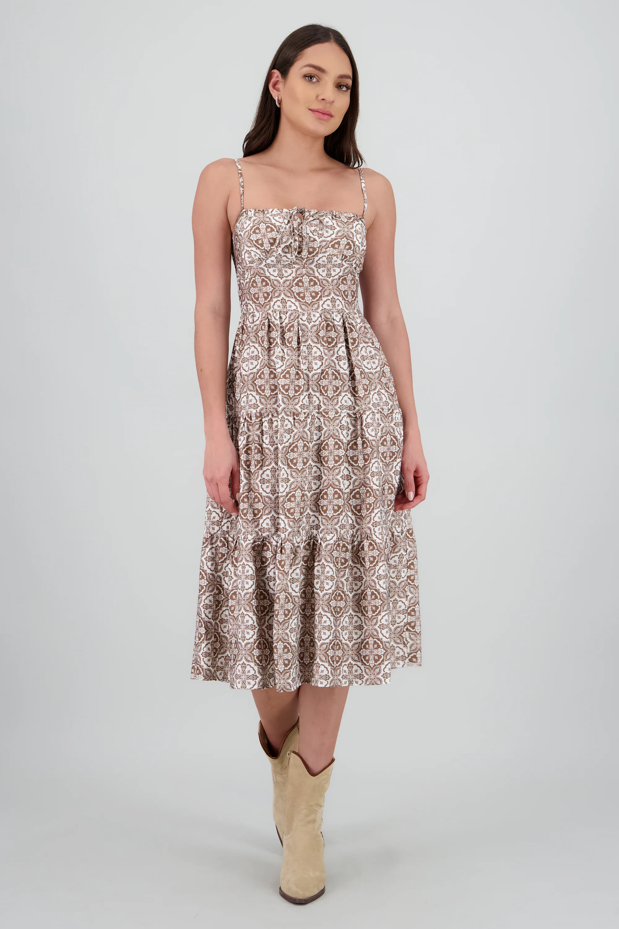 Vestido maxi tirantes estampado boho - Image 2