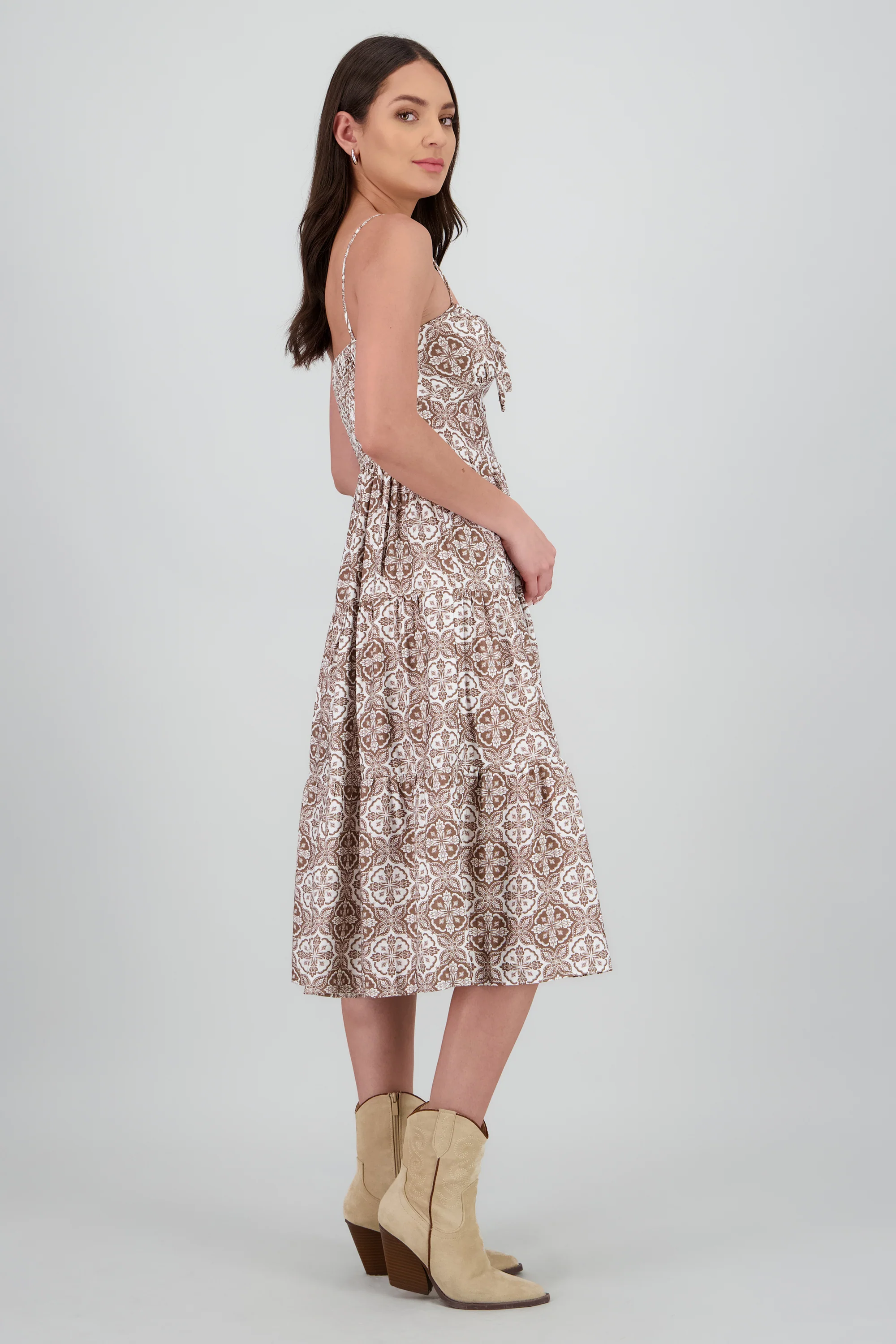 Vestido maxi tirantes estampado boho - Image 3