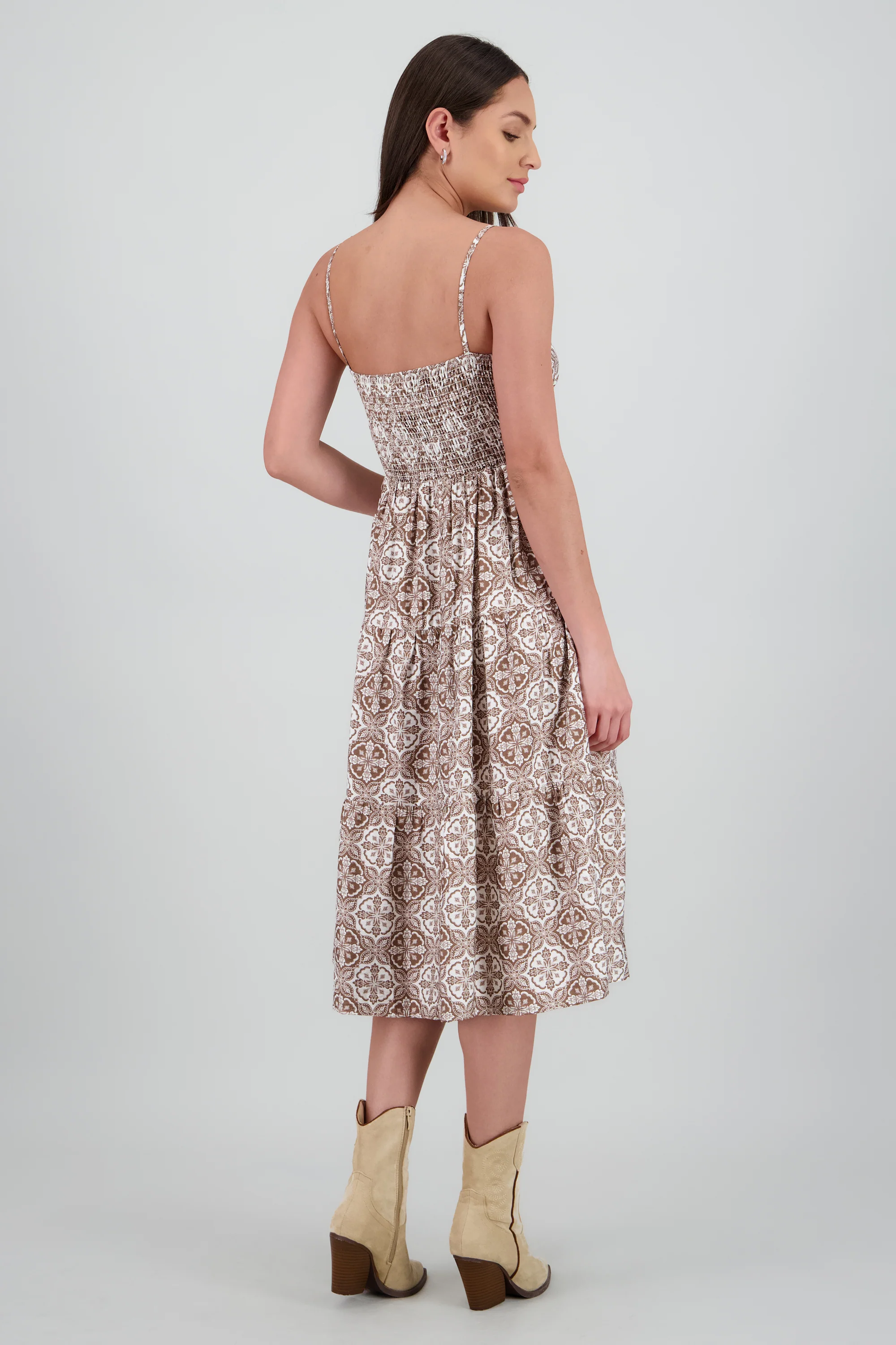 Vestido maxi tirantes estampado boho - Image 4