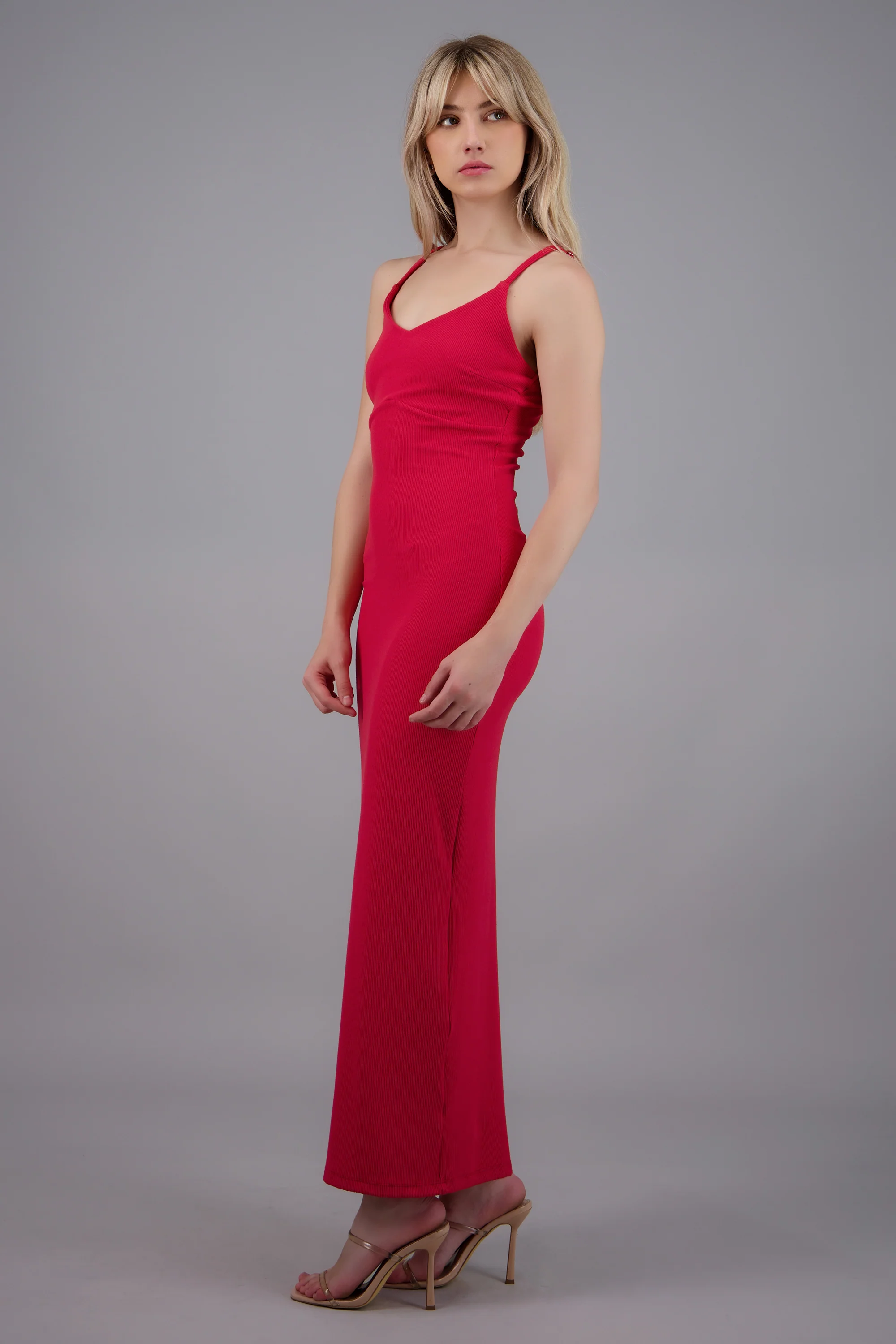 Vestido maxi tirantes rib - Image 3