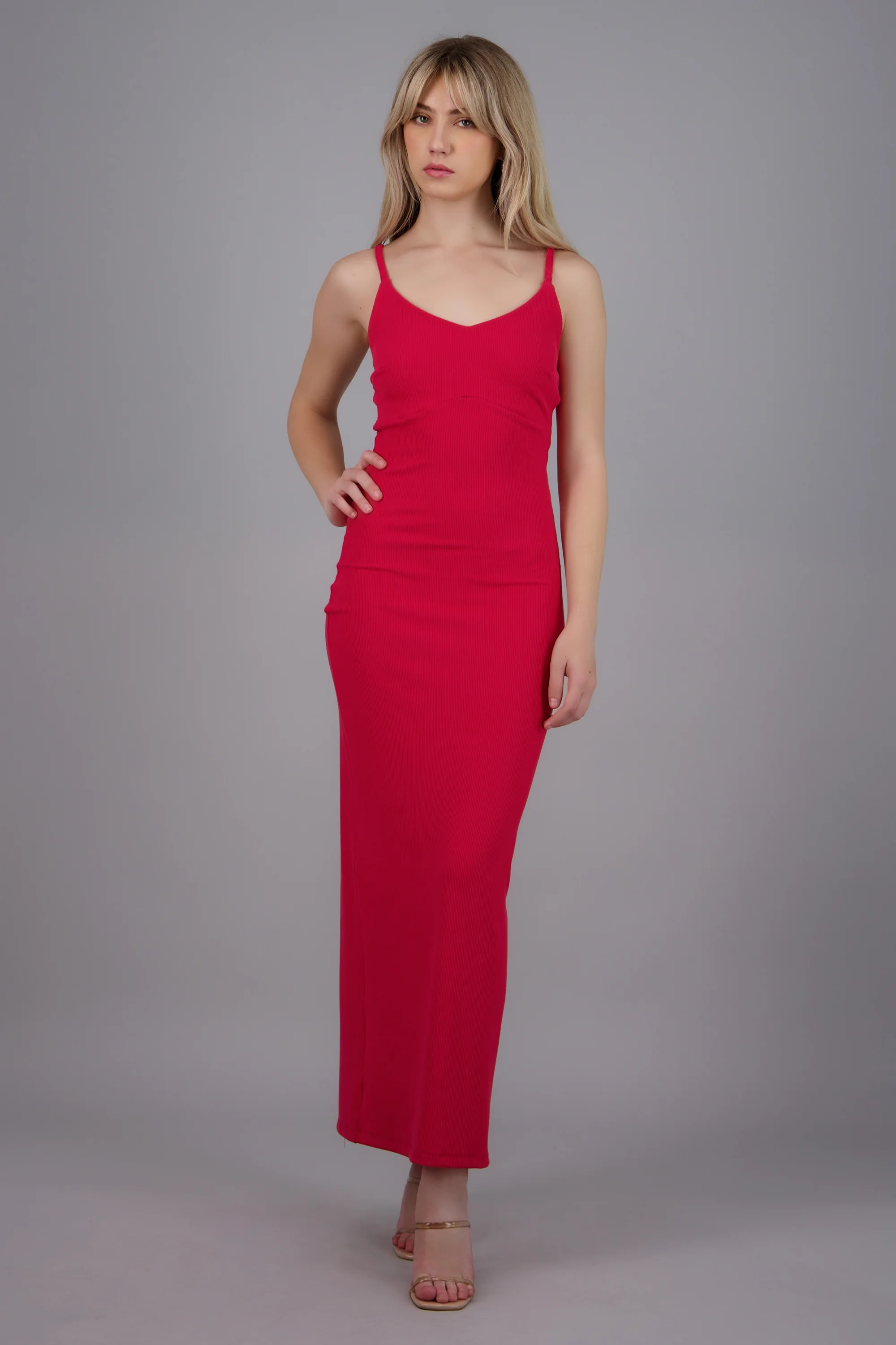 Vestido maxi tirantes rib - Image 5