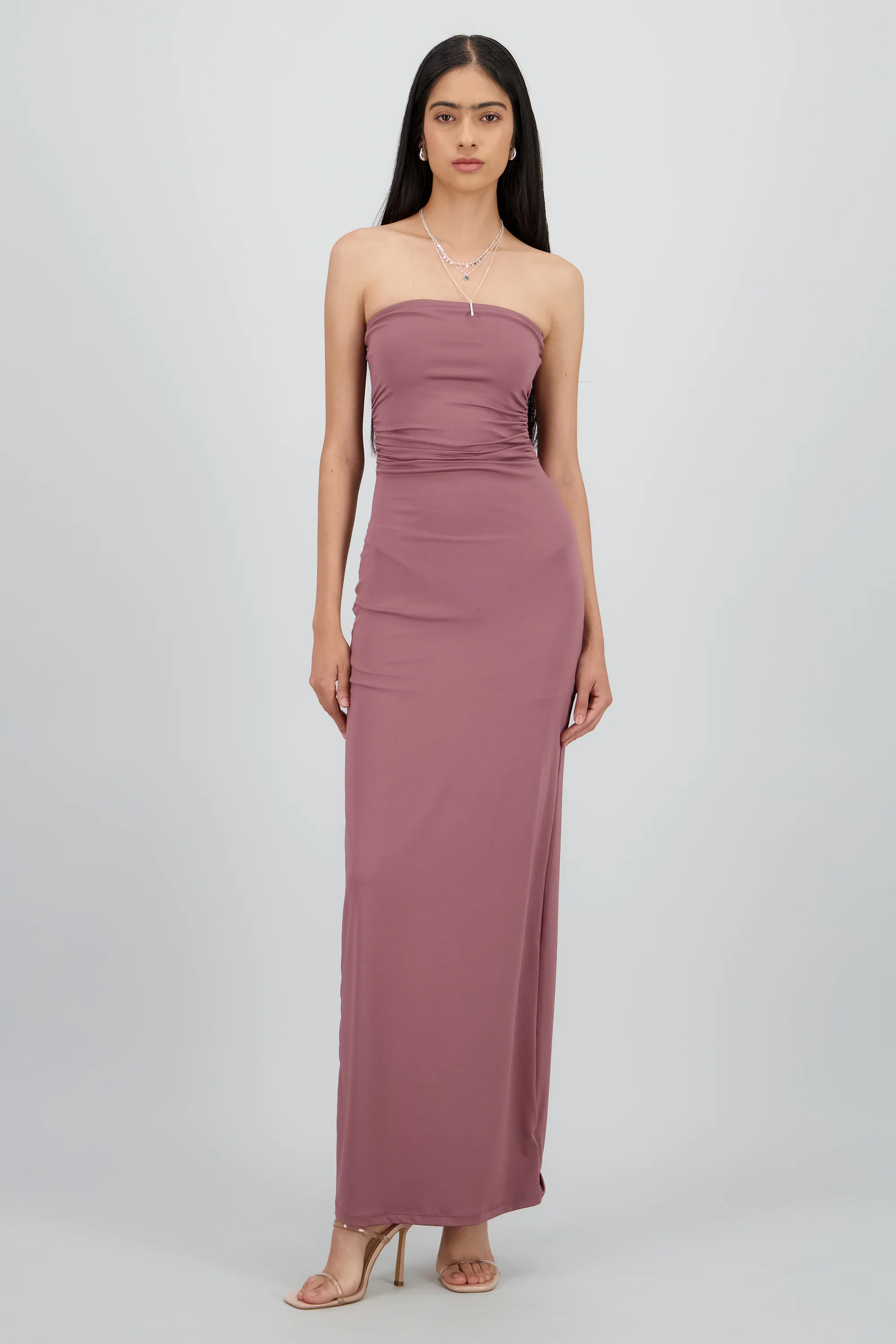 Vestido maxi tubo fruncido - Image 2