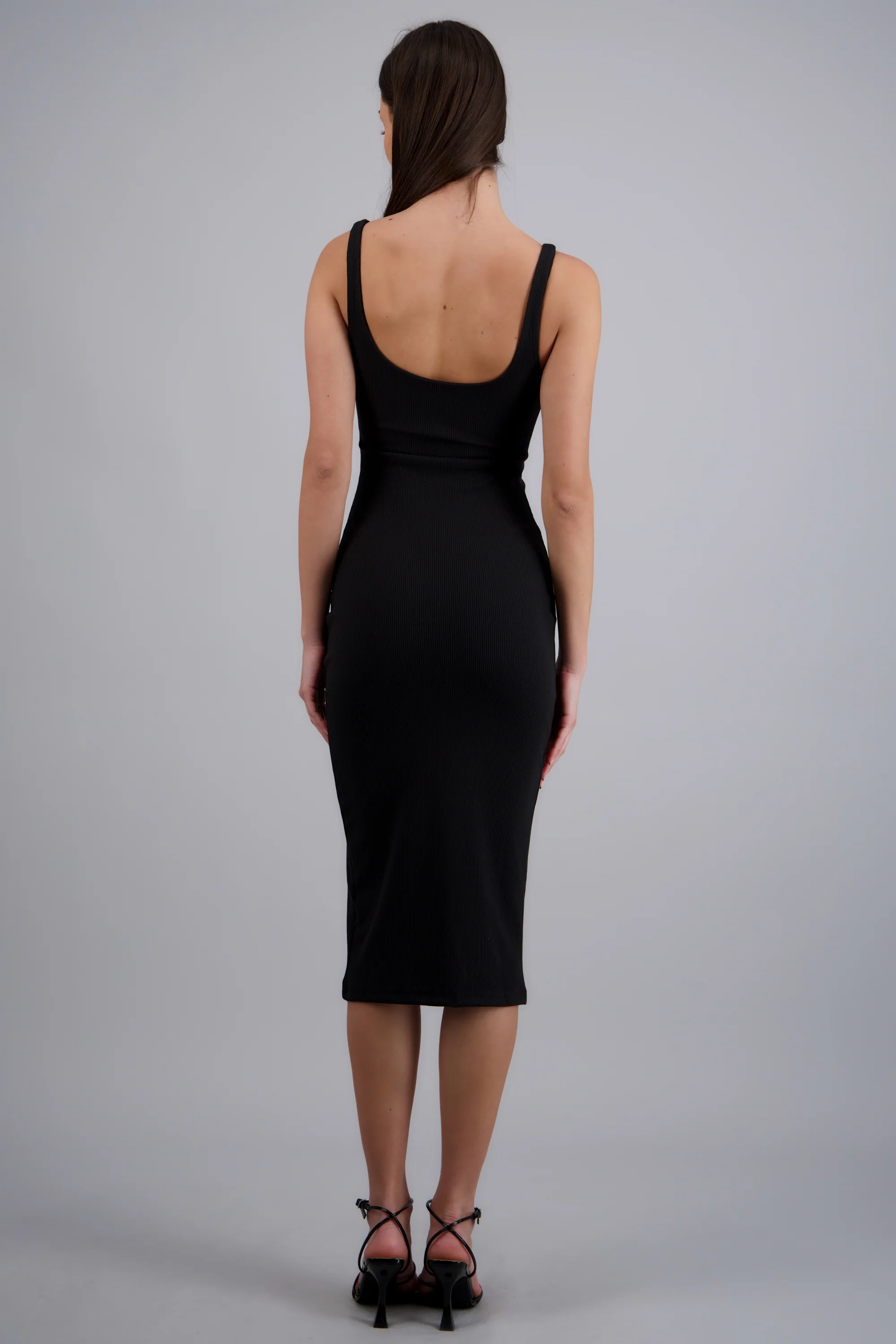 Vestido midi bodycon rib - Image 4