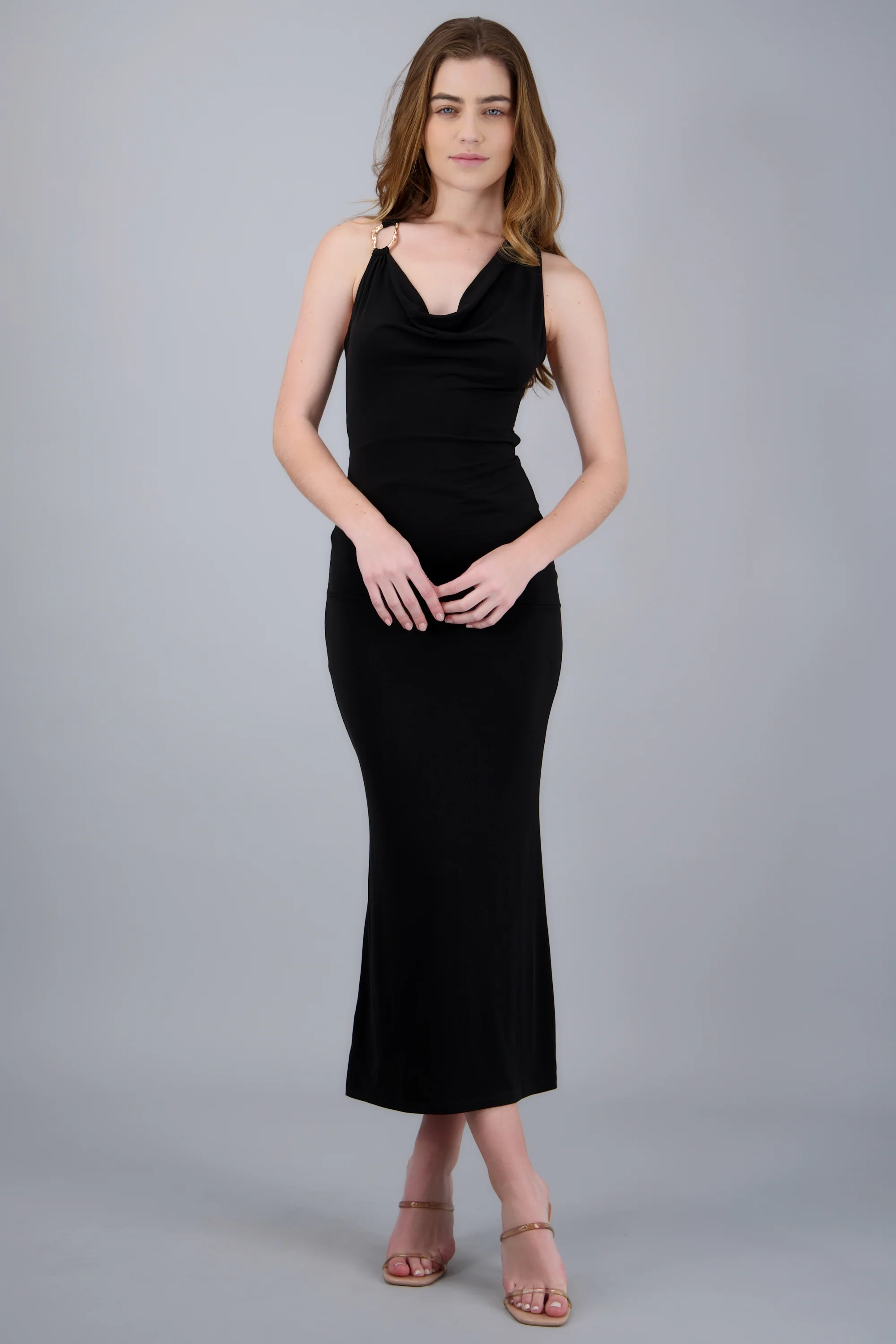 Vestido midi detalle hebilla - Image 2